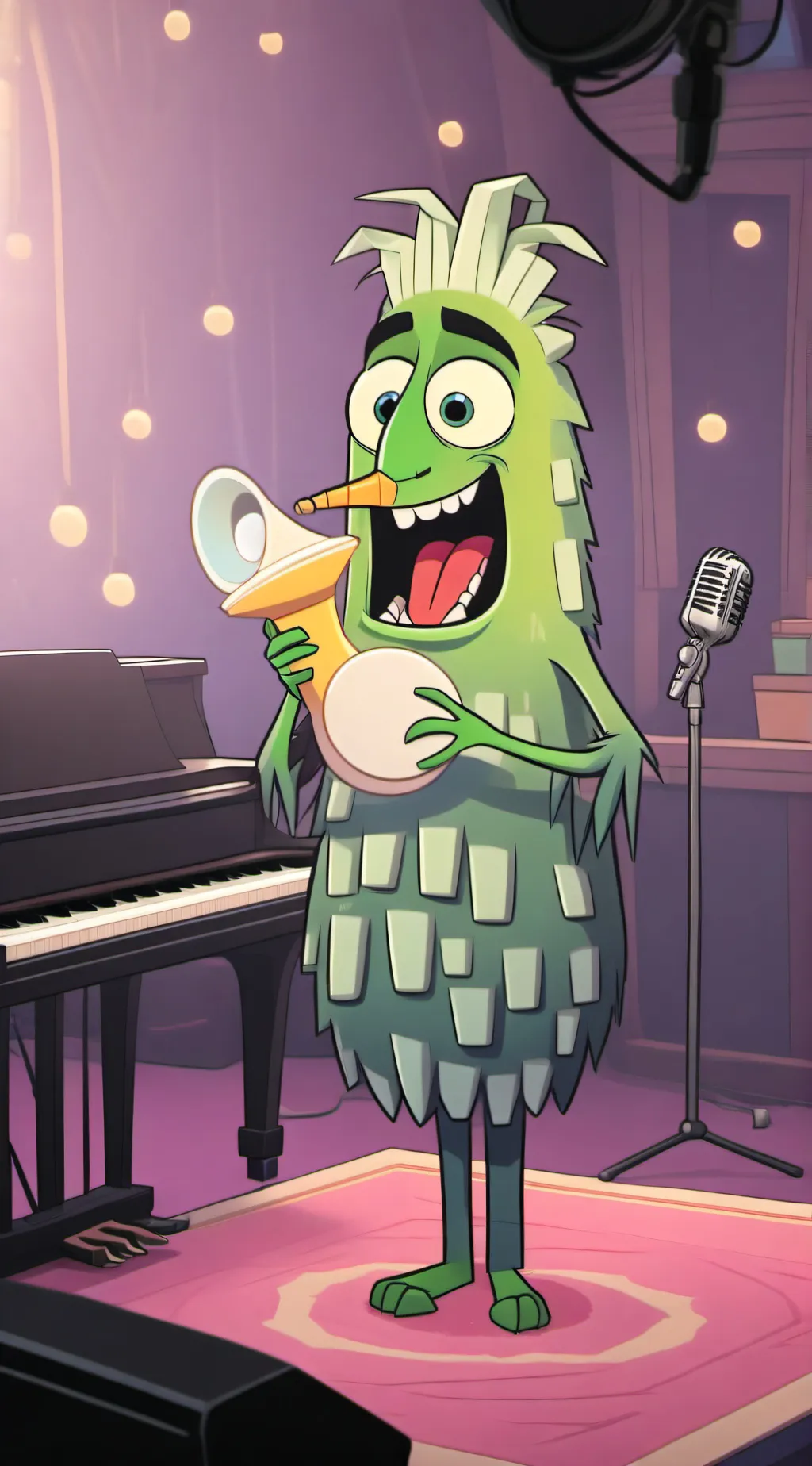 ai character: Fur corn background