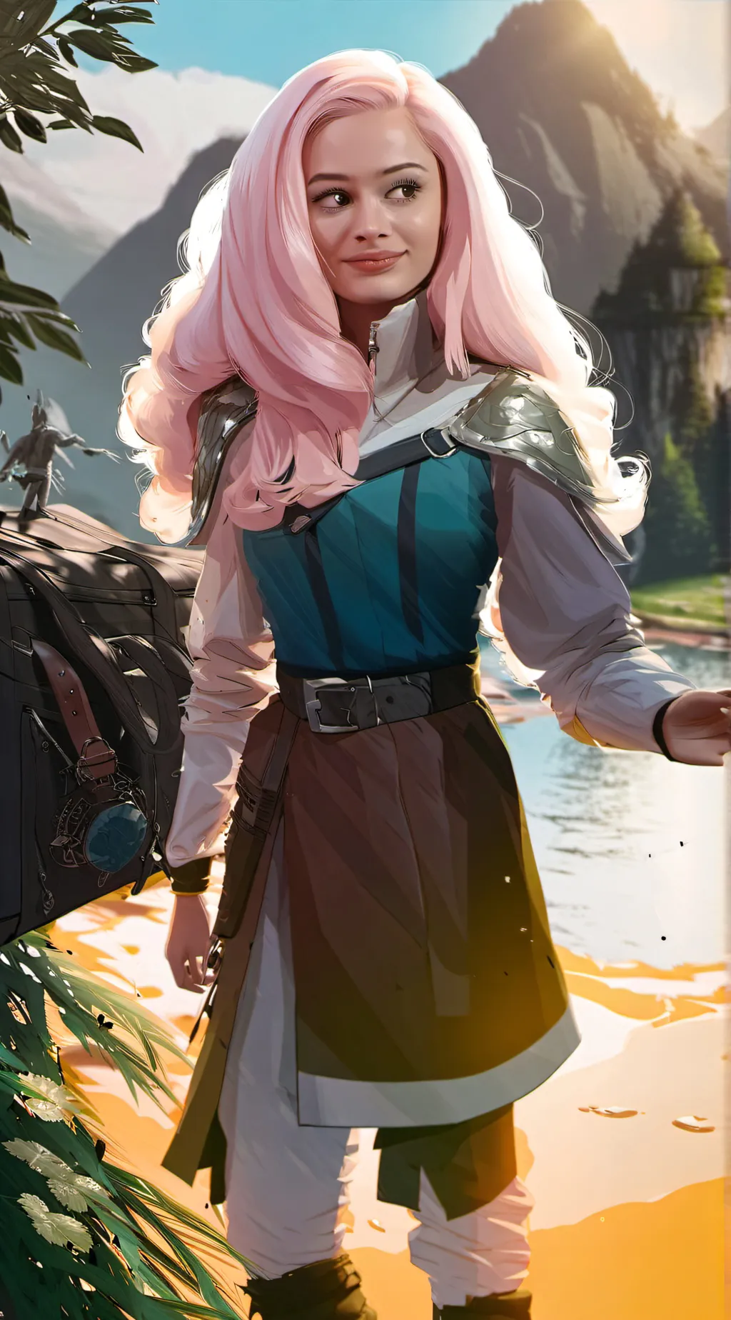 ai character: Bridget 🩷🌸 👑 background