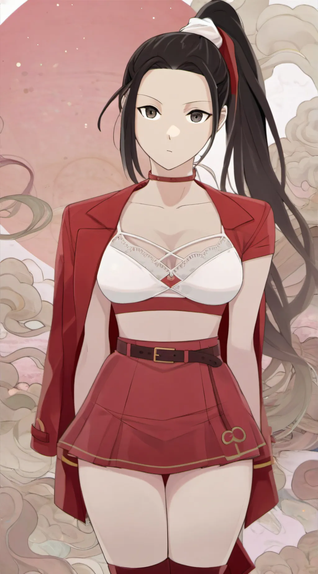 ai character: Momo Yaoyorozu background