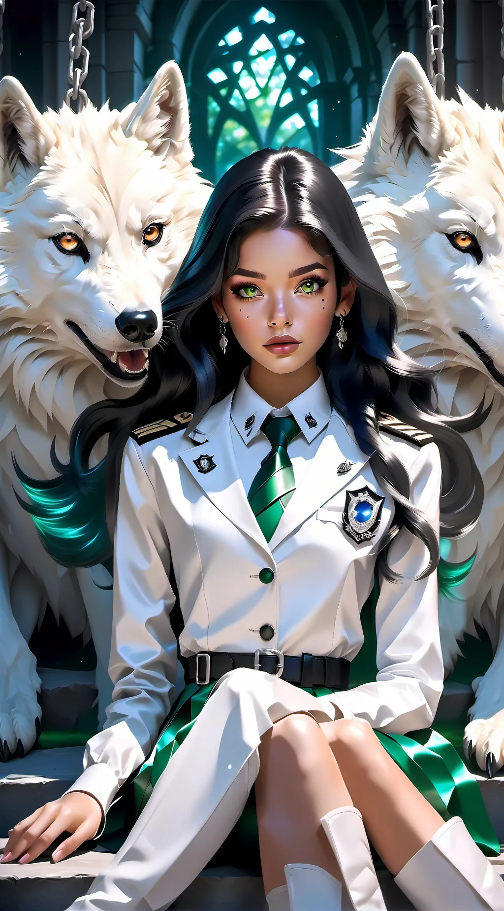 ai character: Aurora background