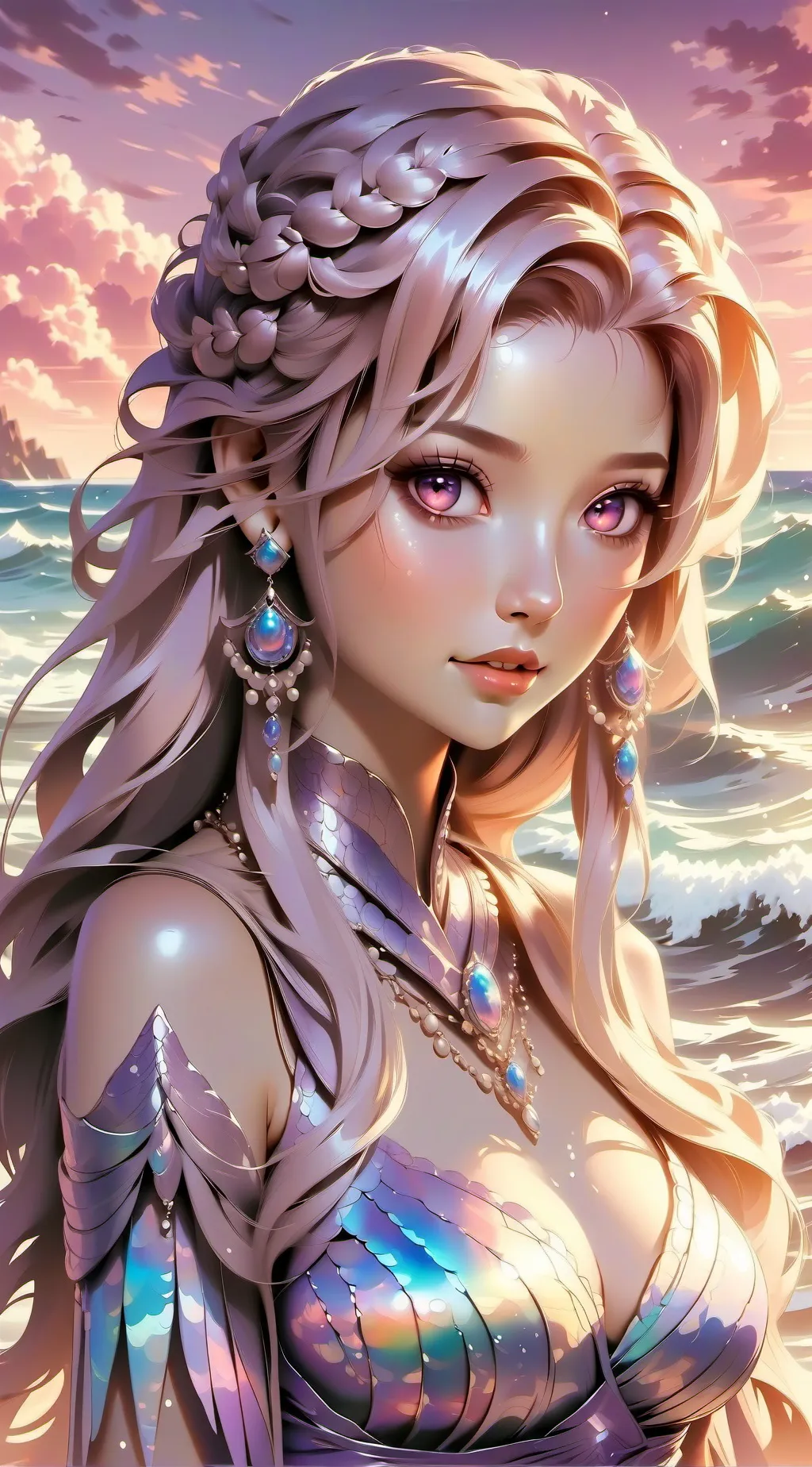 ai character: Sea Fairy background