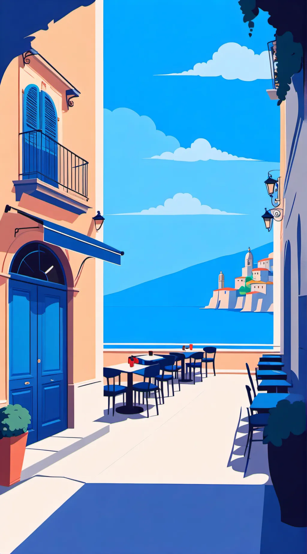 ai character: restaurant bar background