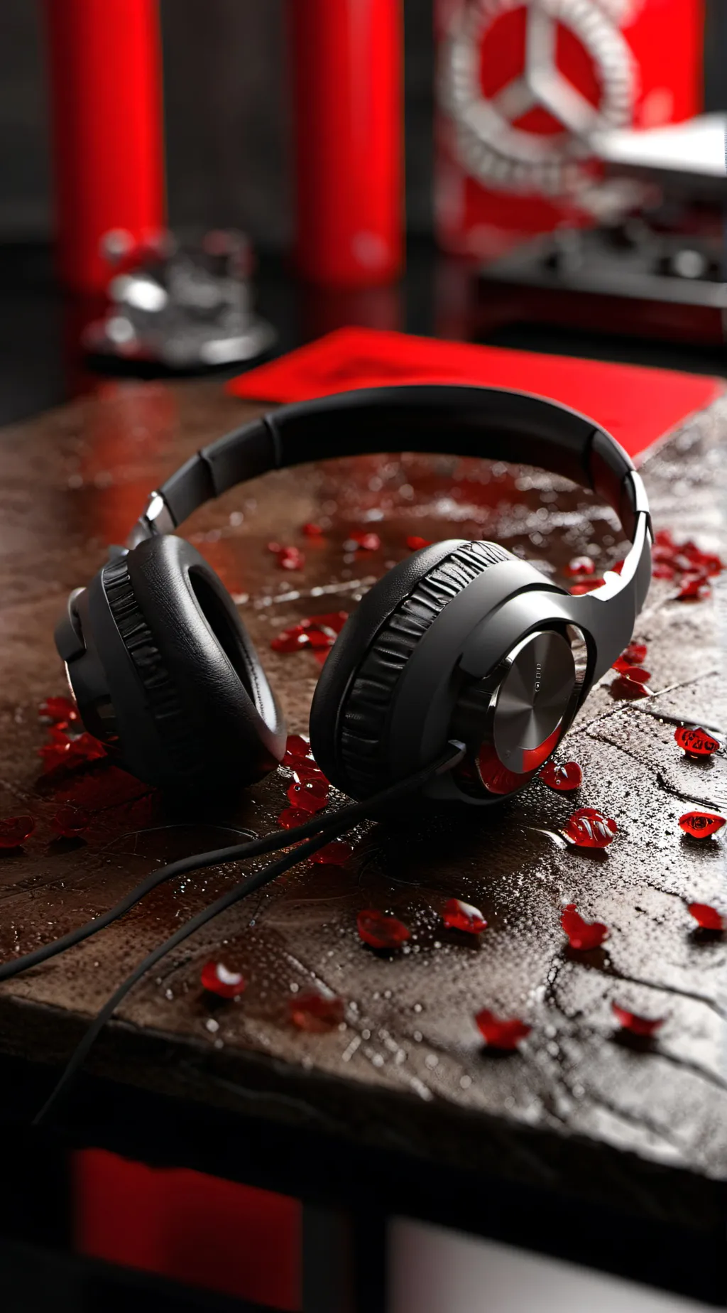 ai character: Headphones background