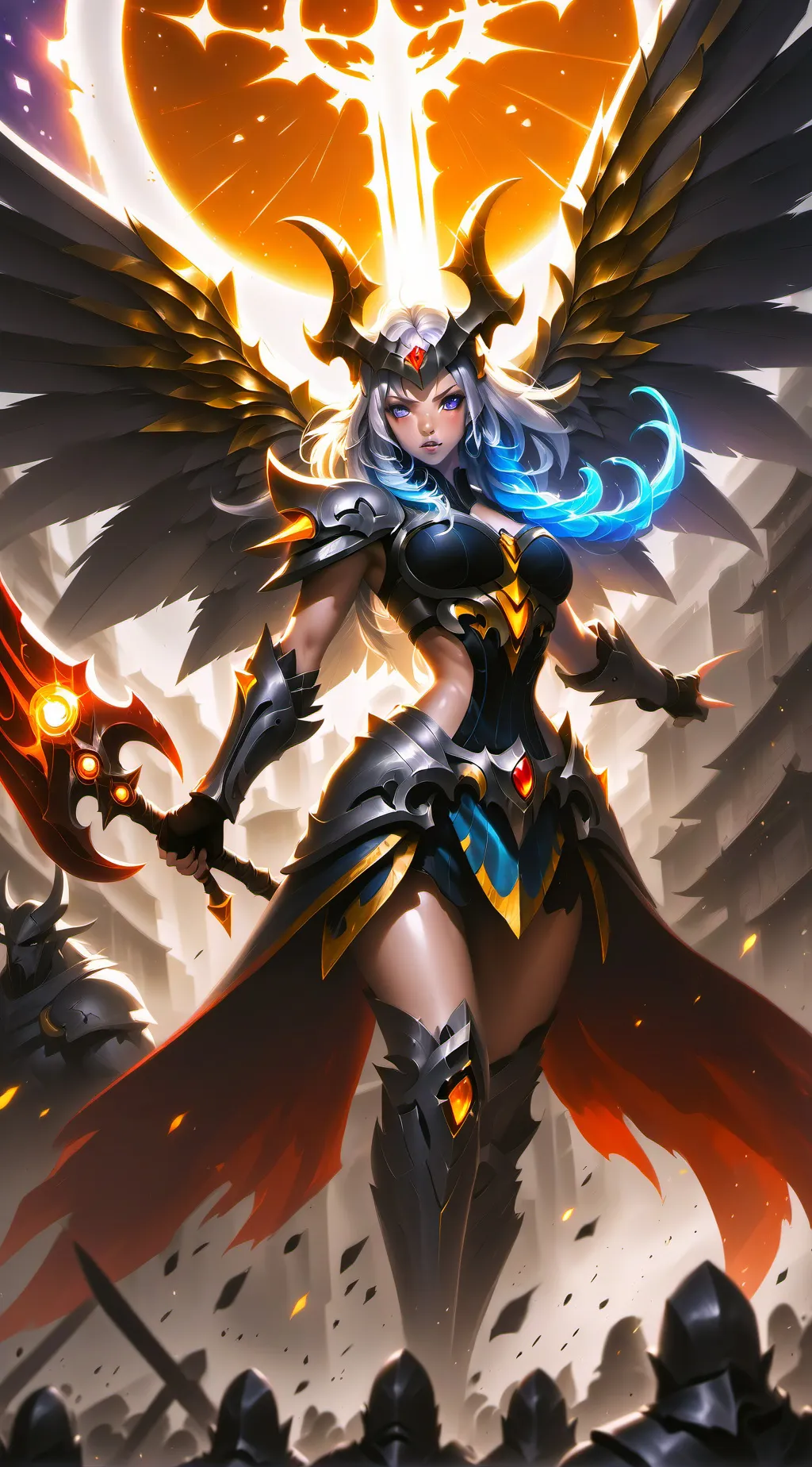 ai character: Dark angle background