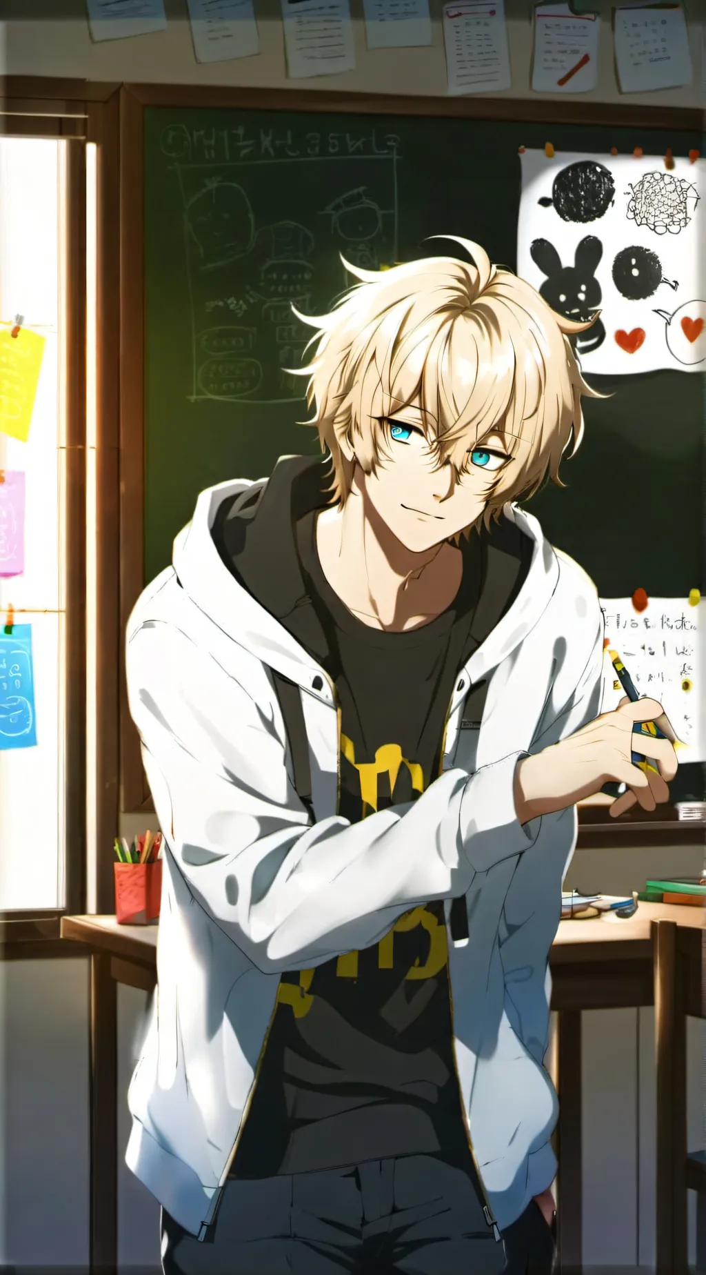 ai character: Levi  background