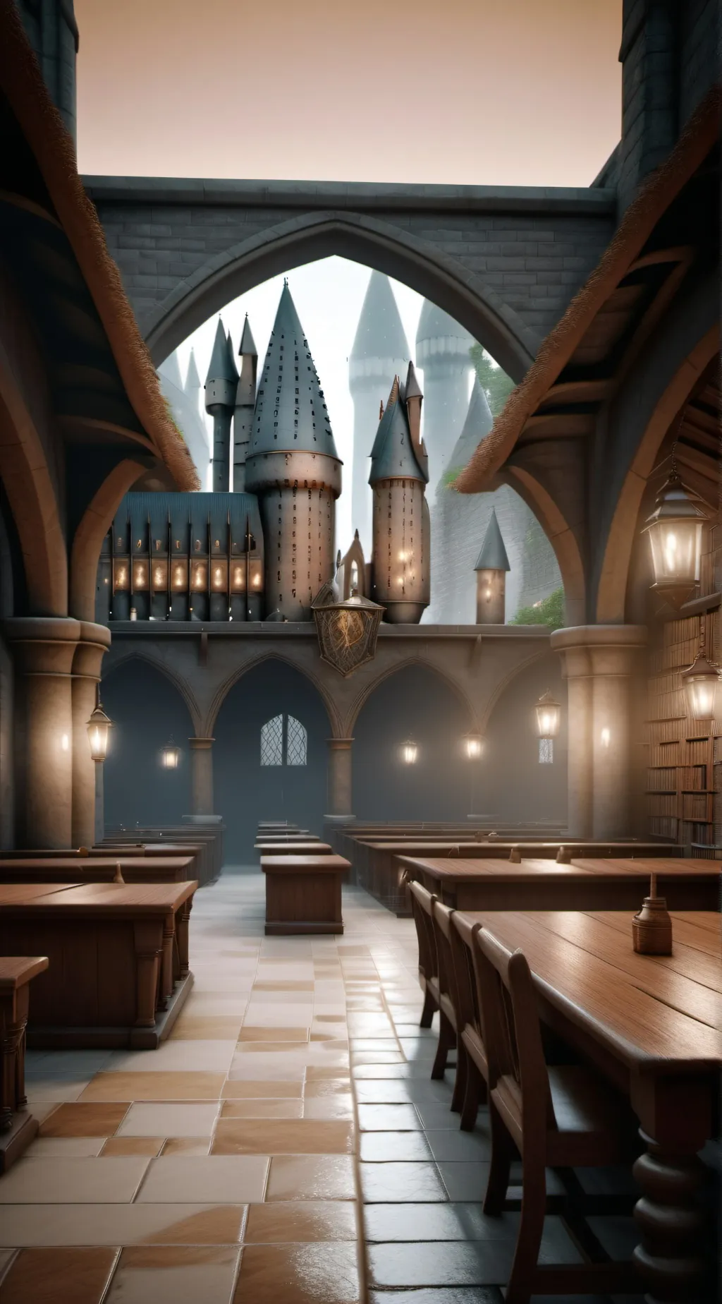 ai character: Hogwarts background