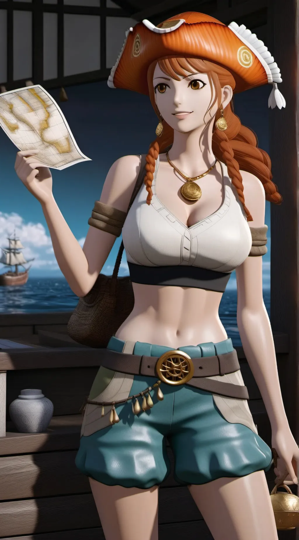 ai character: nami background