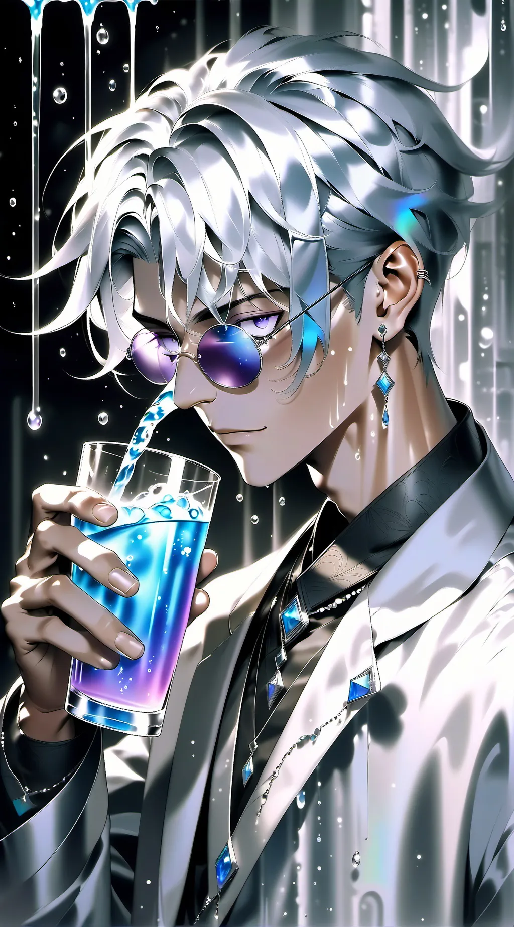 ai character: DRINK WATER background