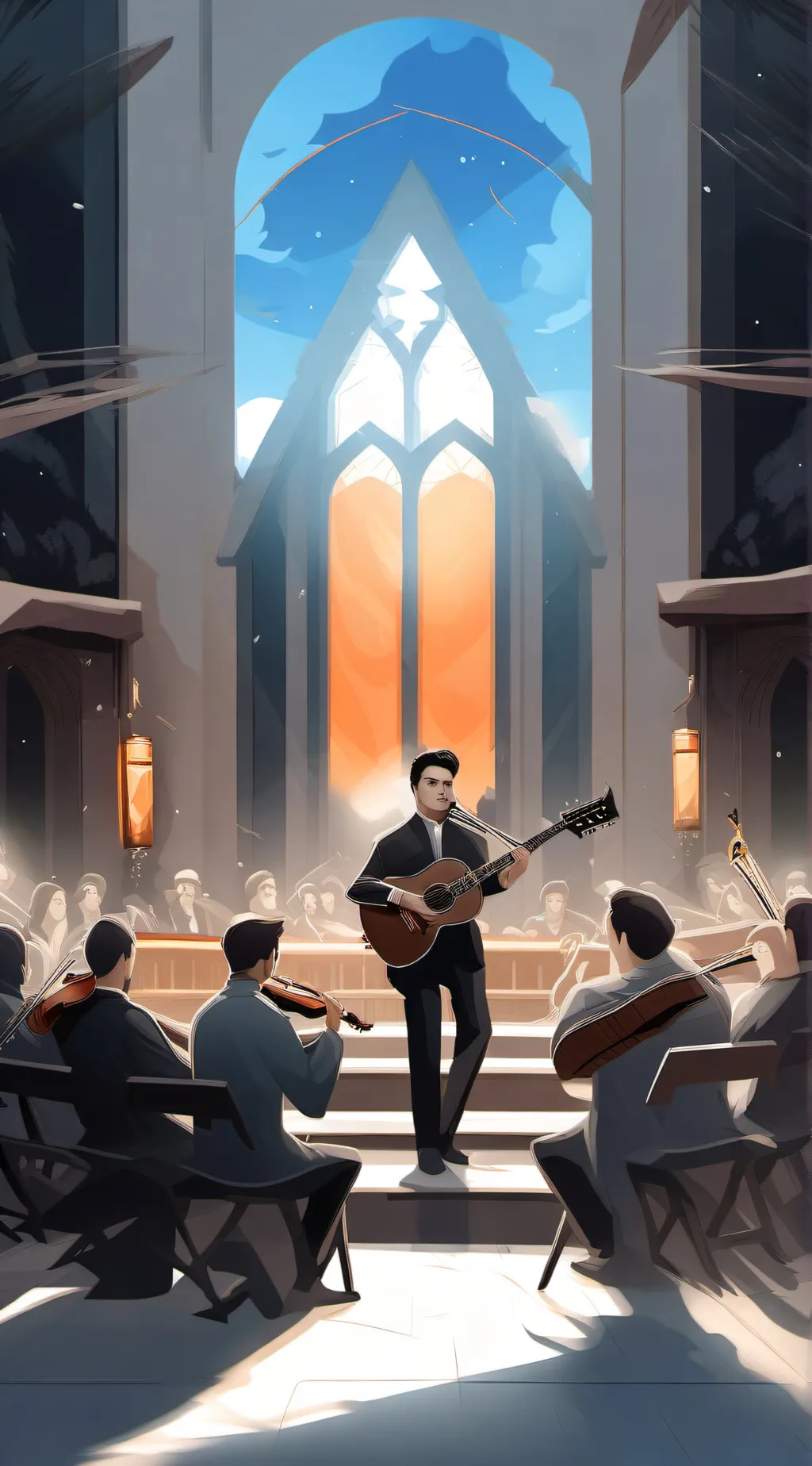 ai character: Concert background