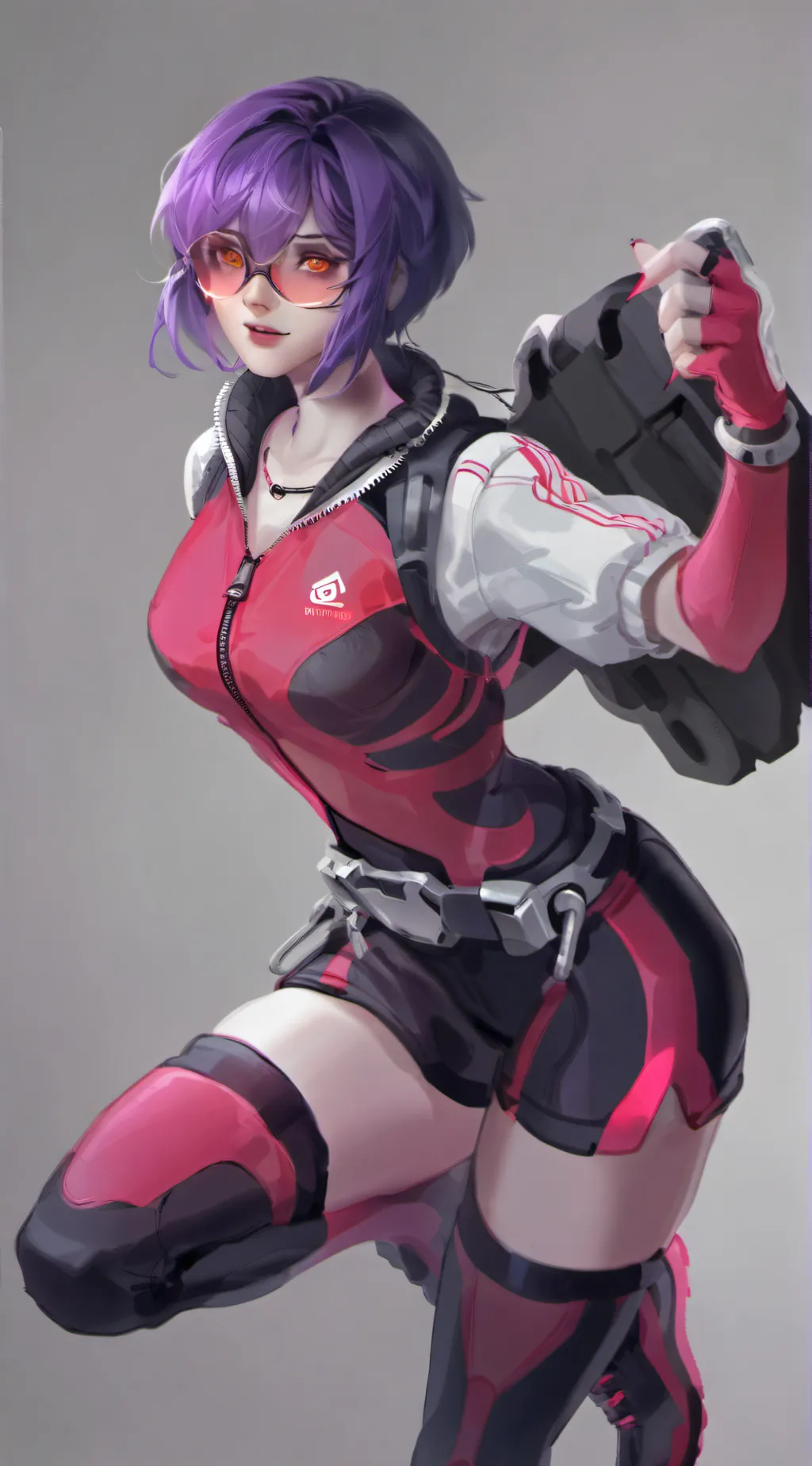 ai character: Violet background