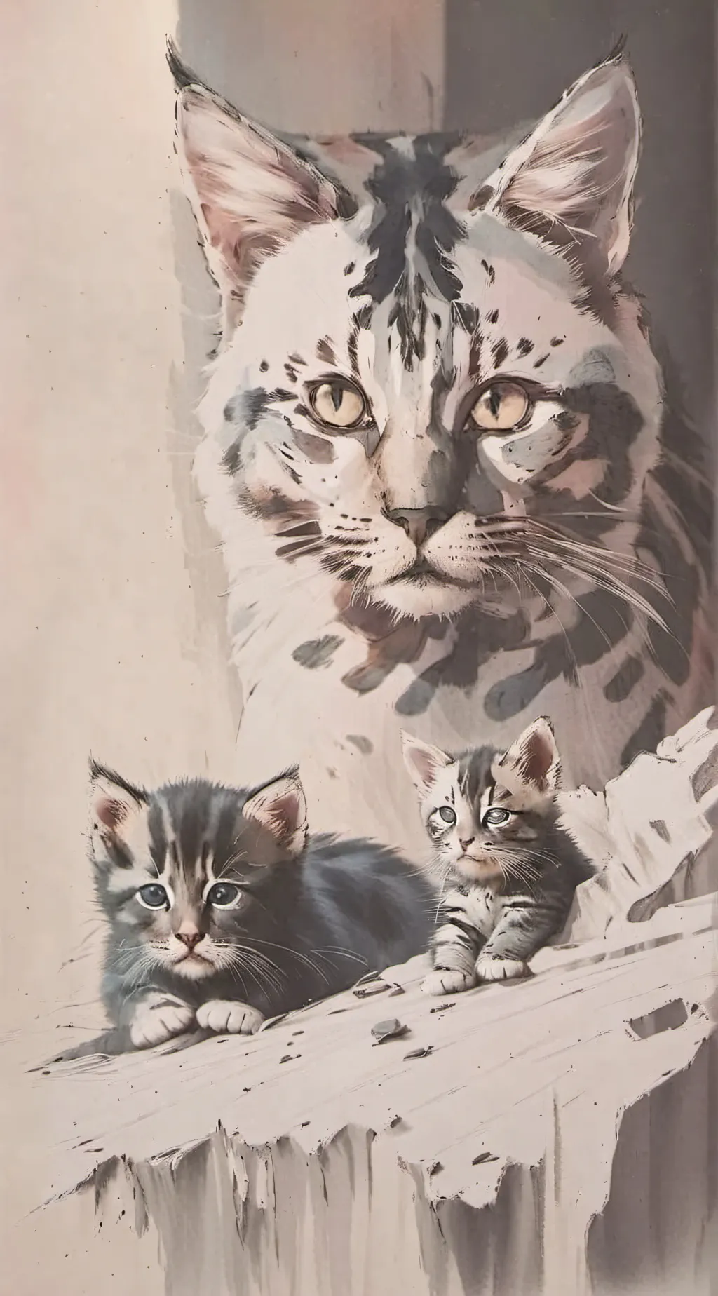 ai character: Loved kitten background