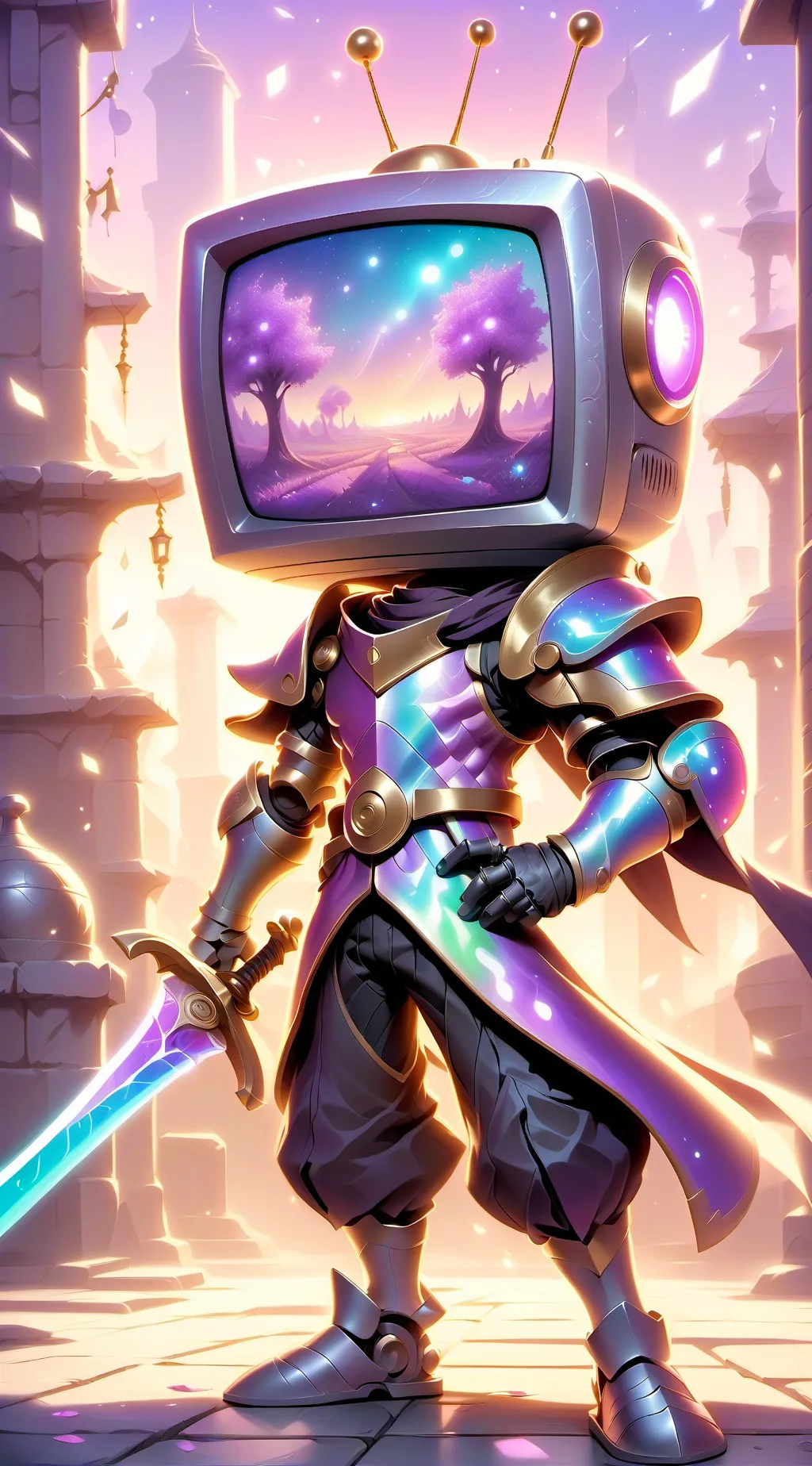 ai character: titan tv man background