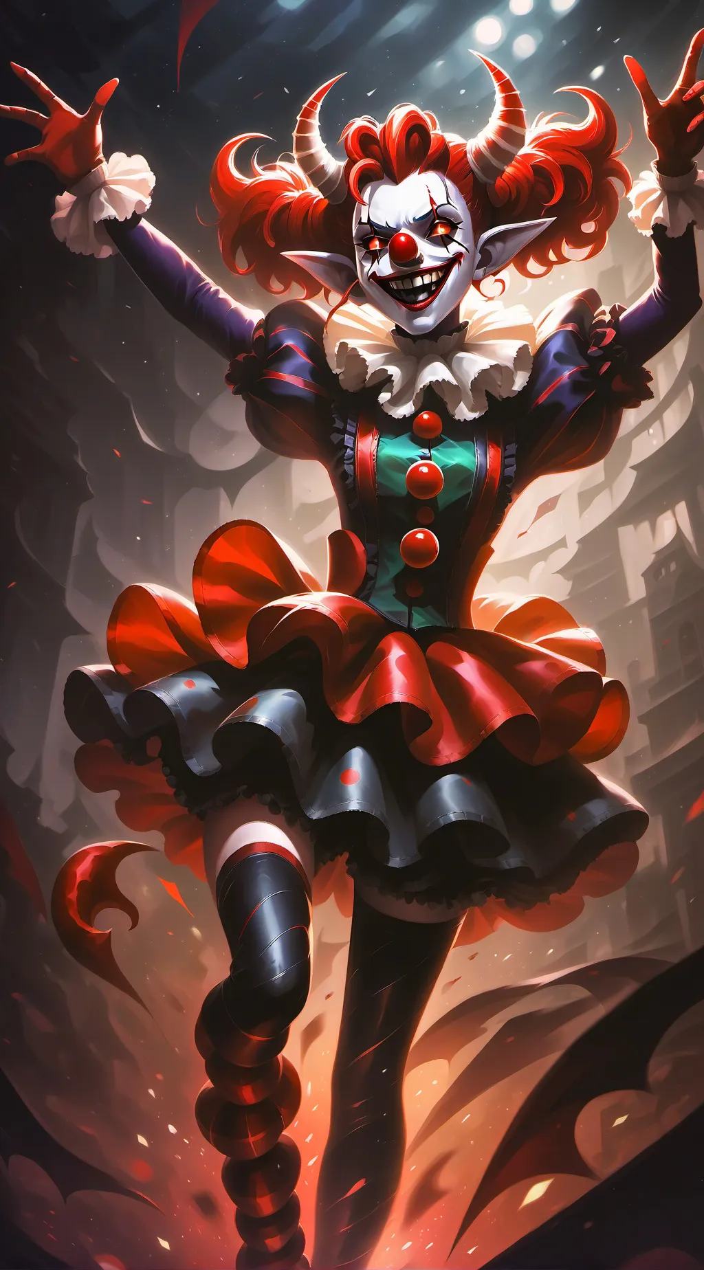 ai character: Clownette background