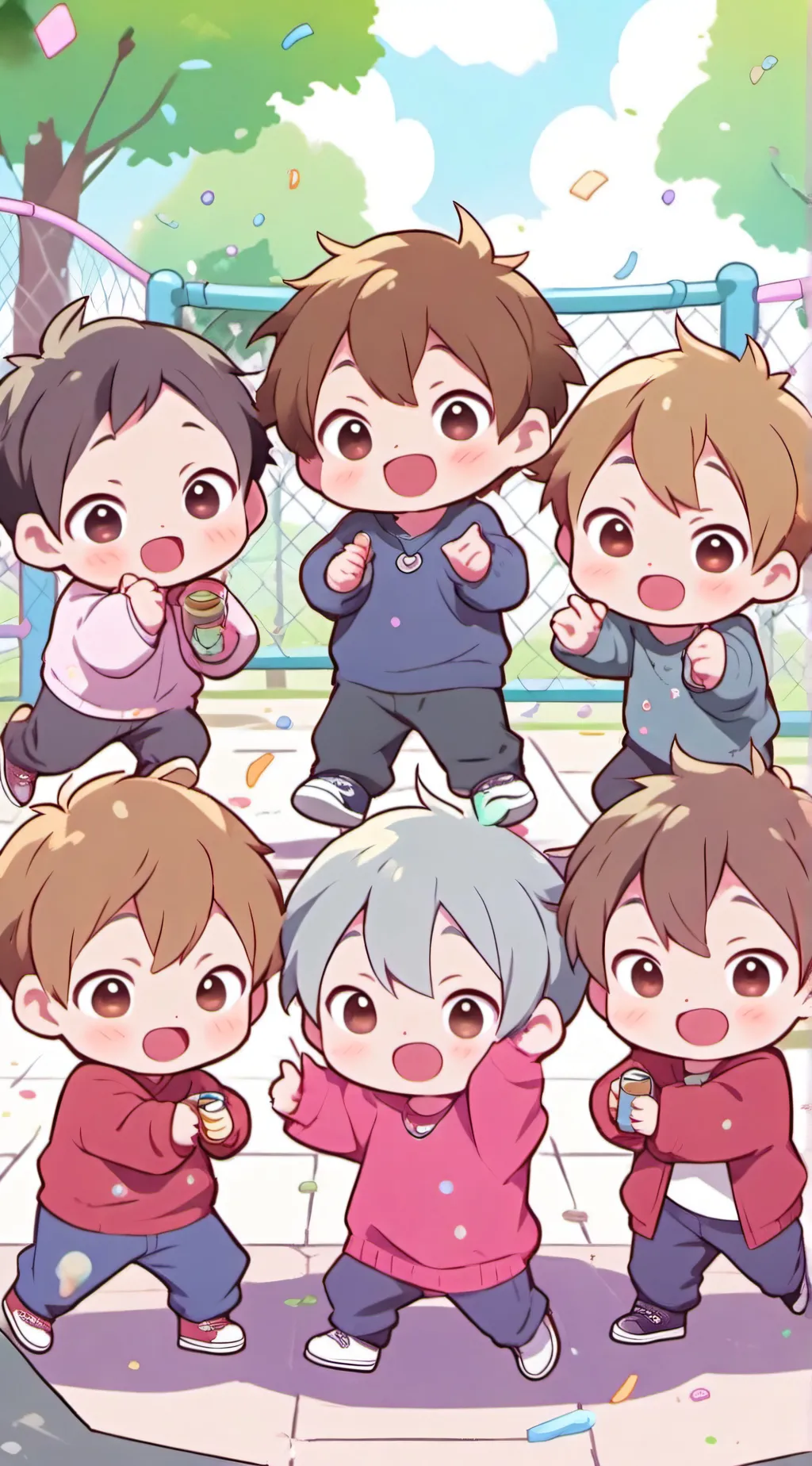 ai character: babies  background