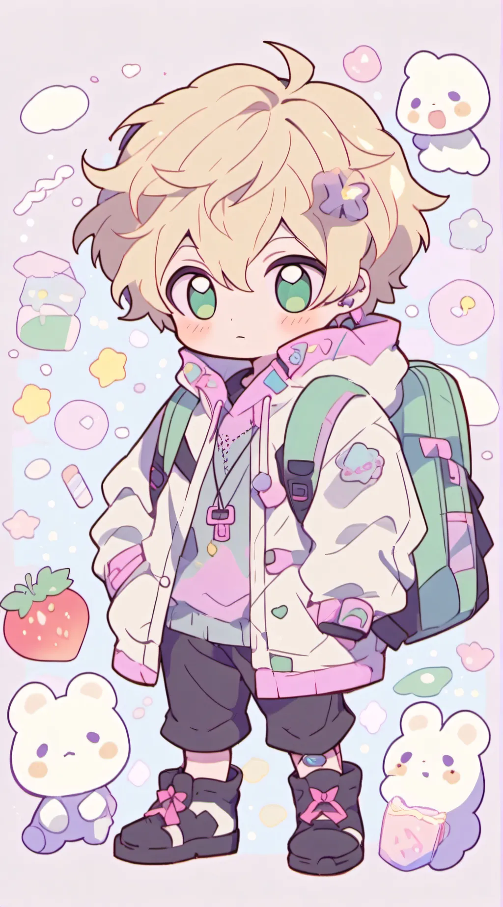 ai character: Glam background