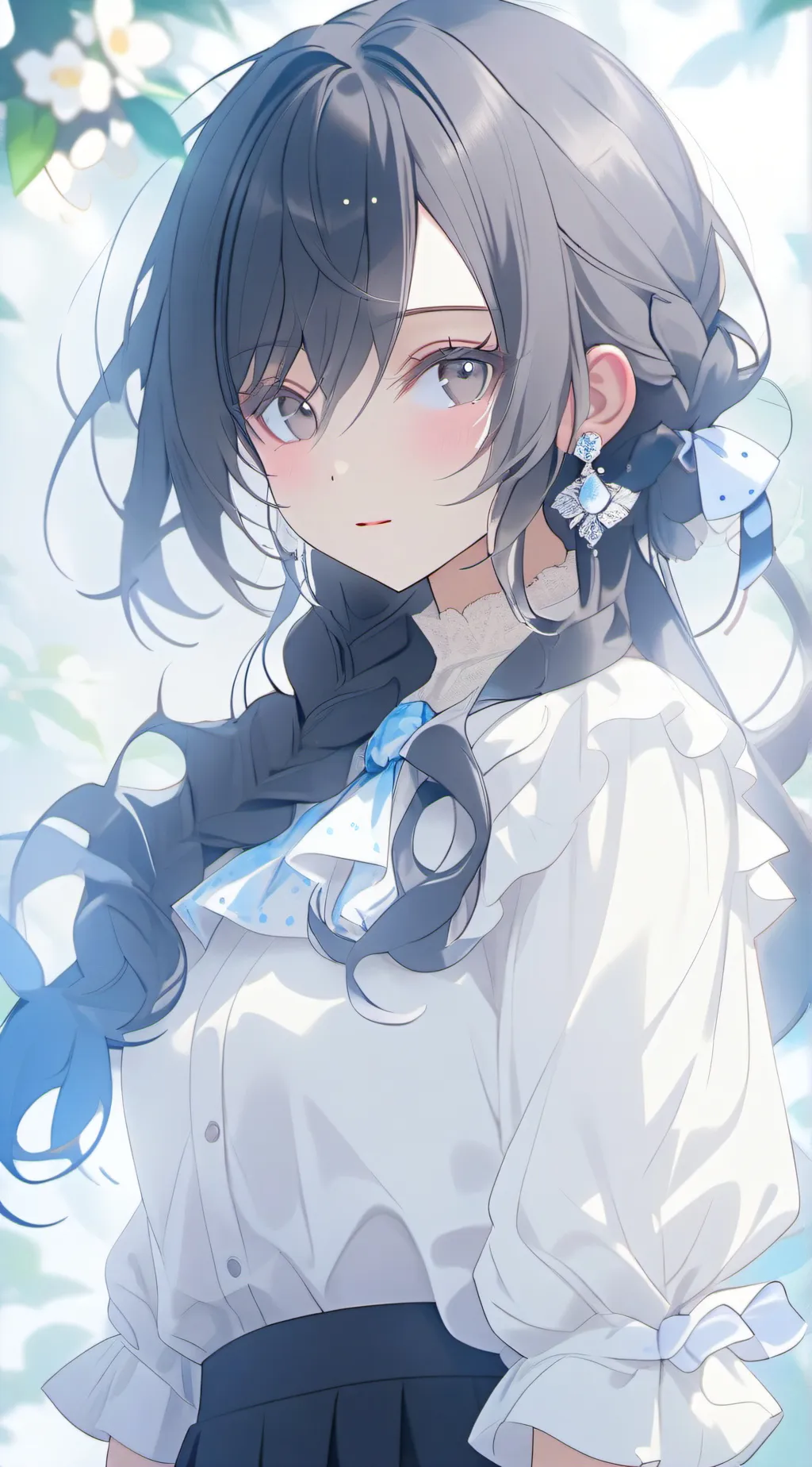 ai character: Violet background