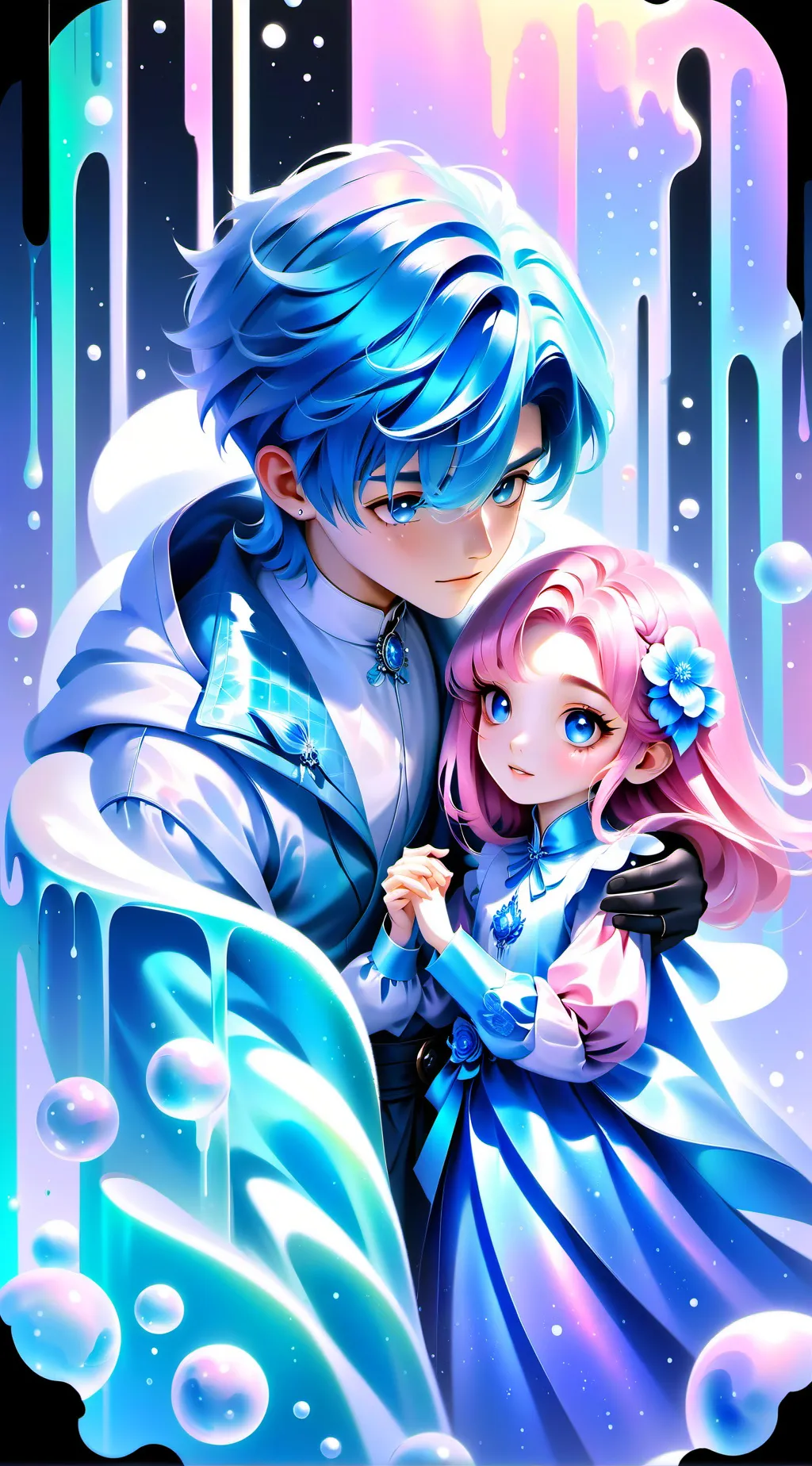 ai character: STIᑕᕼ💙ᗩᑎᘜᗴᒪ💗 background