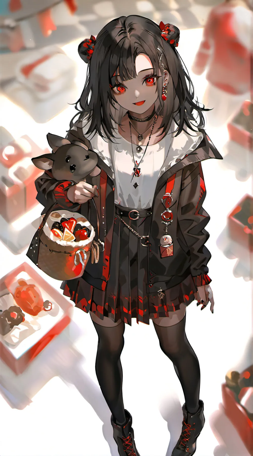 ai character: violet background