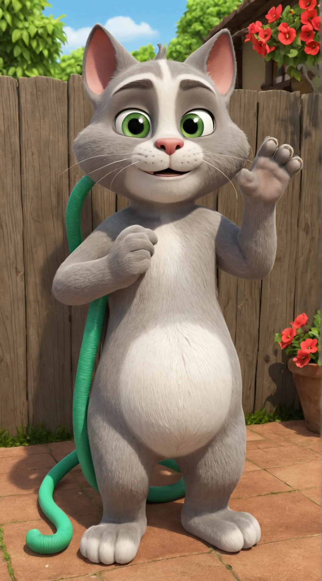 ai character: tom explodes  background