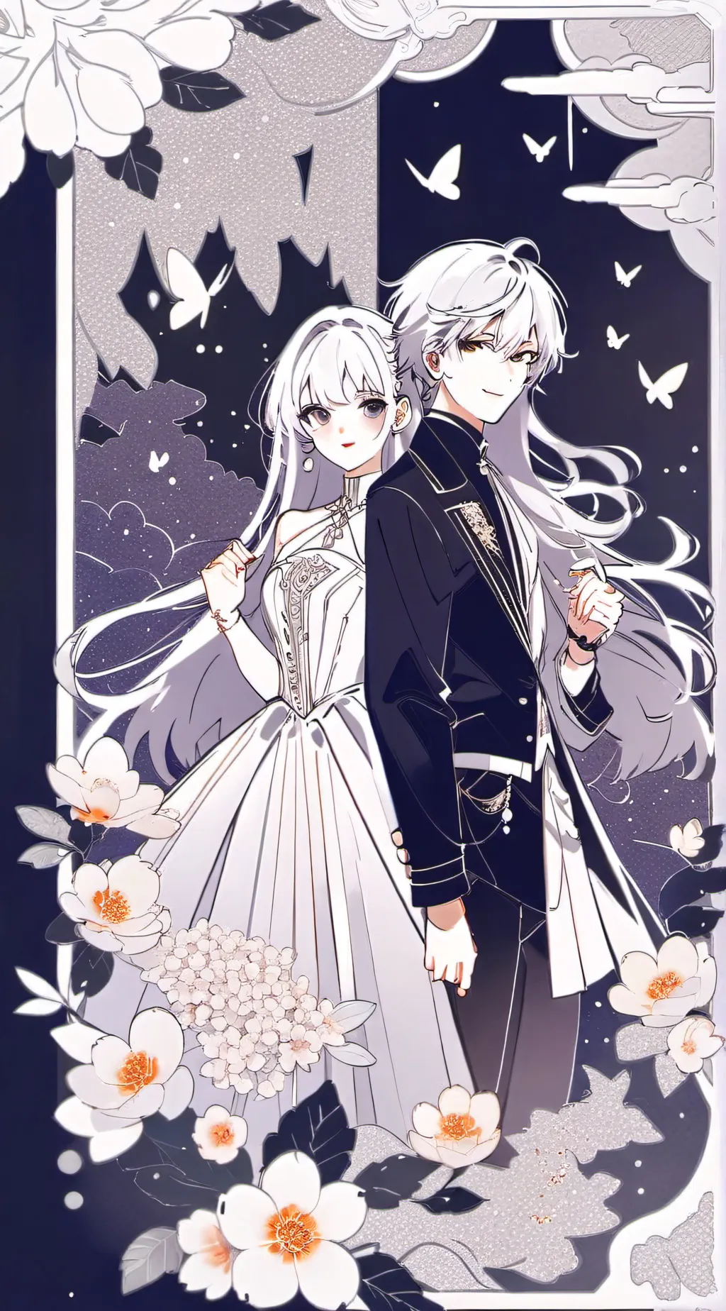 ai character: silver background