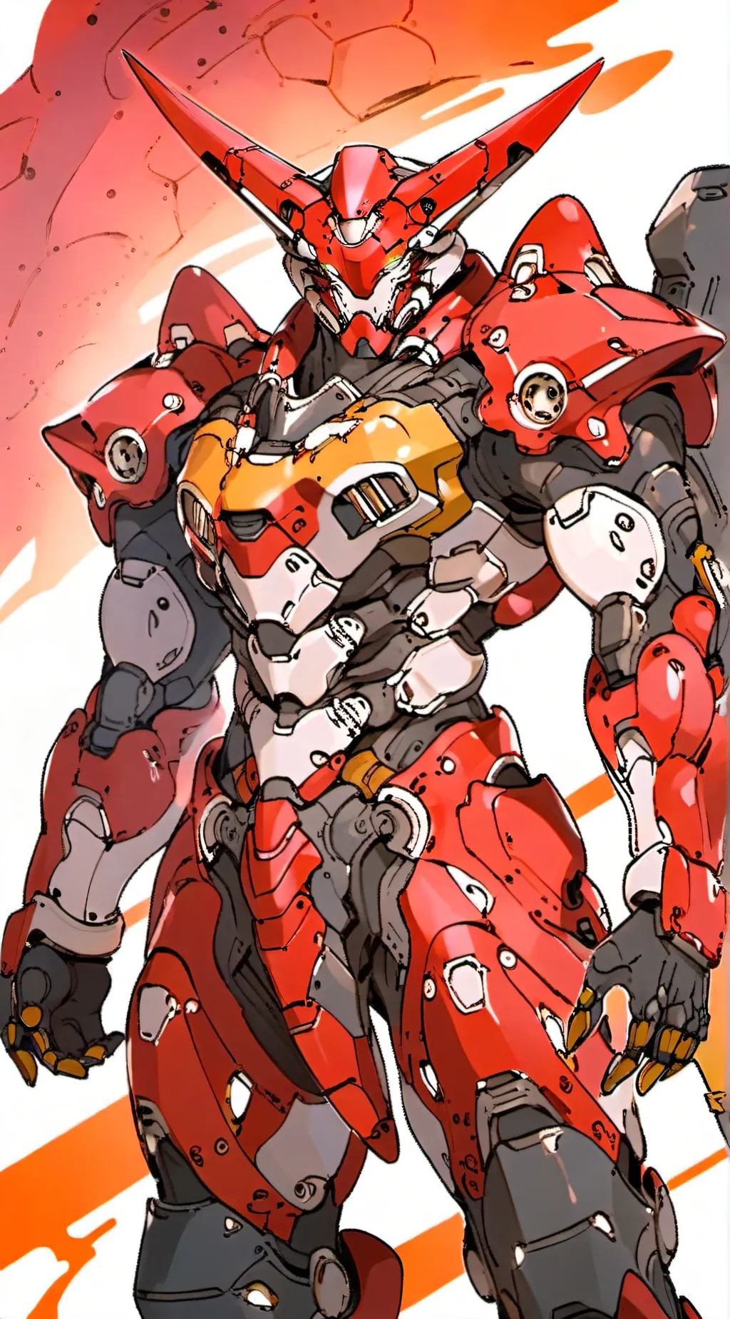 ai character: red blood background