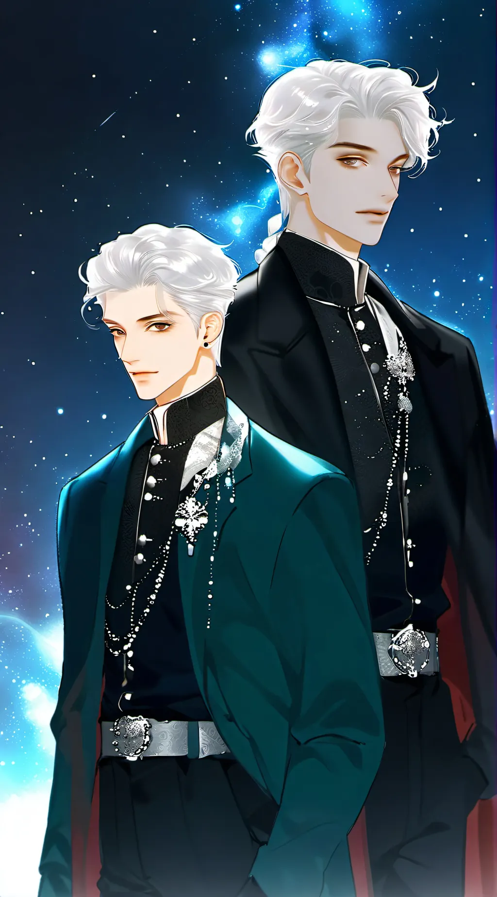 ai character: Orion & Silver  background