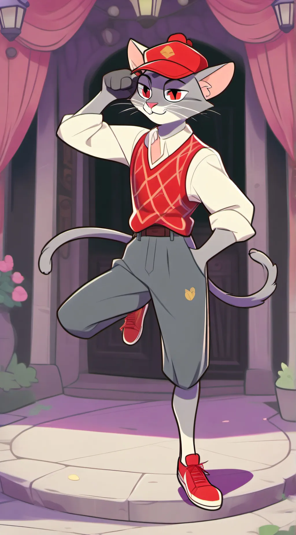 ai character: Clay background