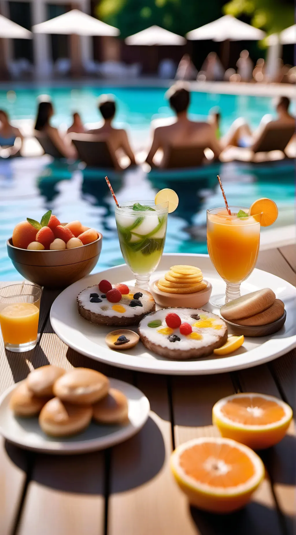 ai character: Class 1A poolparty background