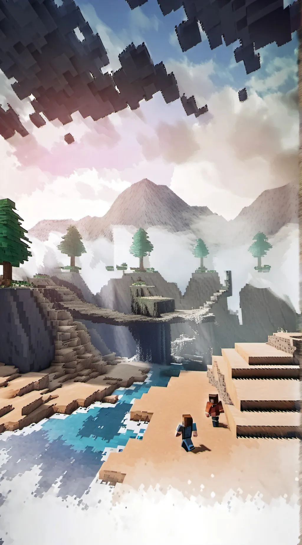 ai character: Minecraft background