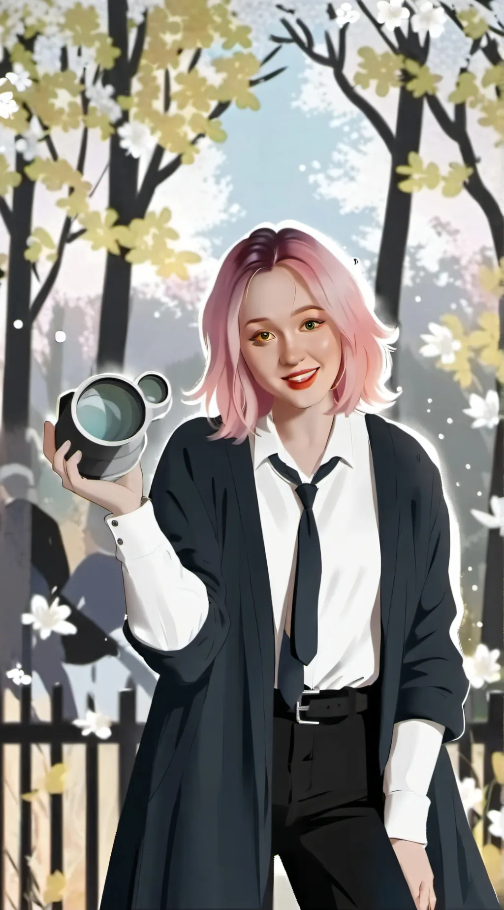 ai character: rose background