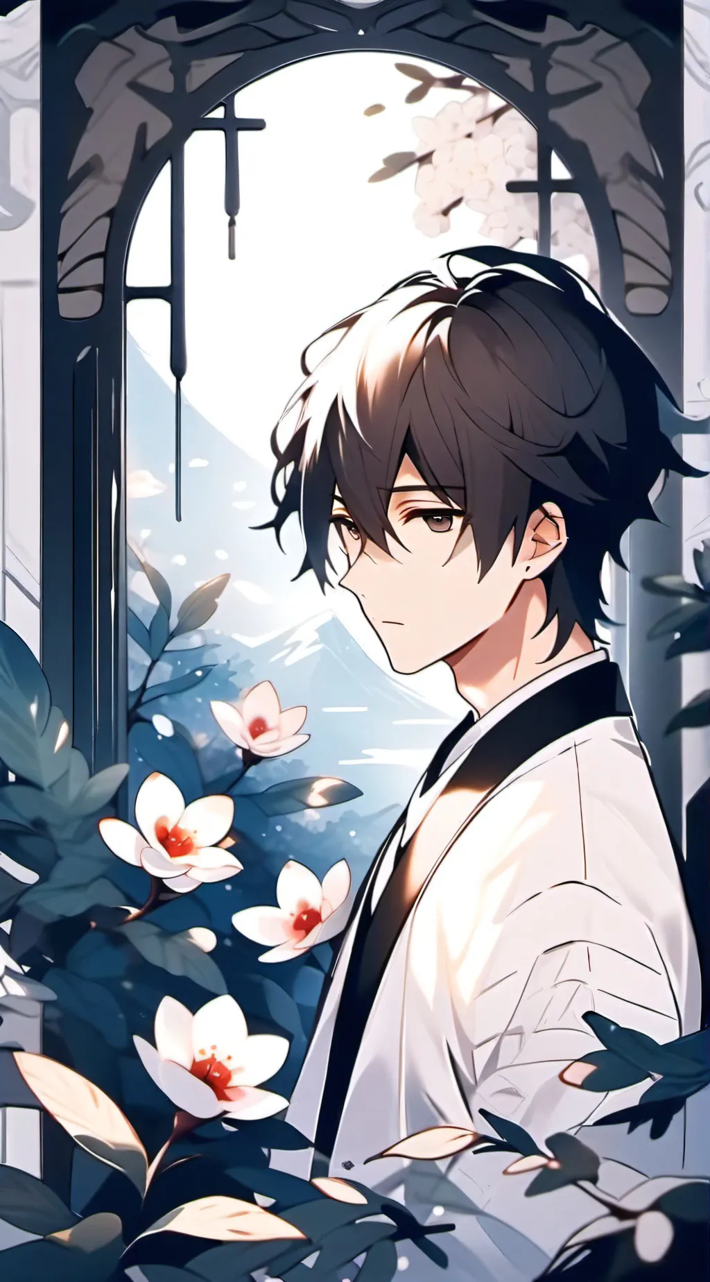 ai character: !Sad world!  background