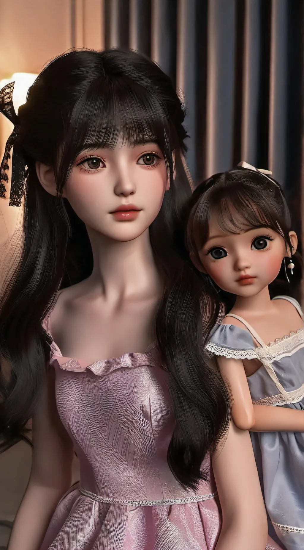 ai character: The Girl And Doll background