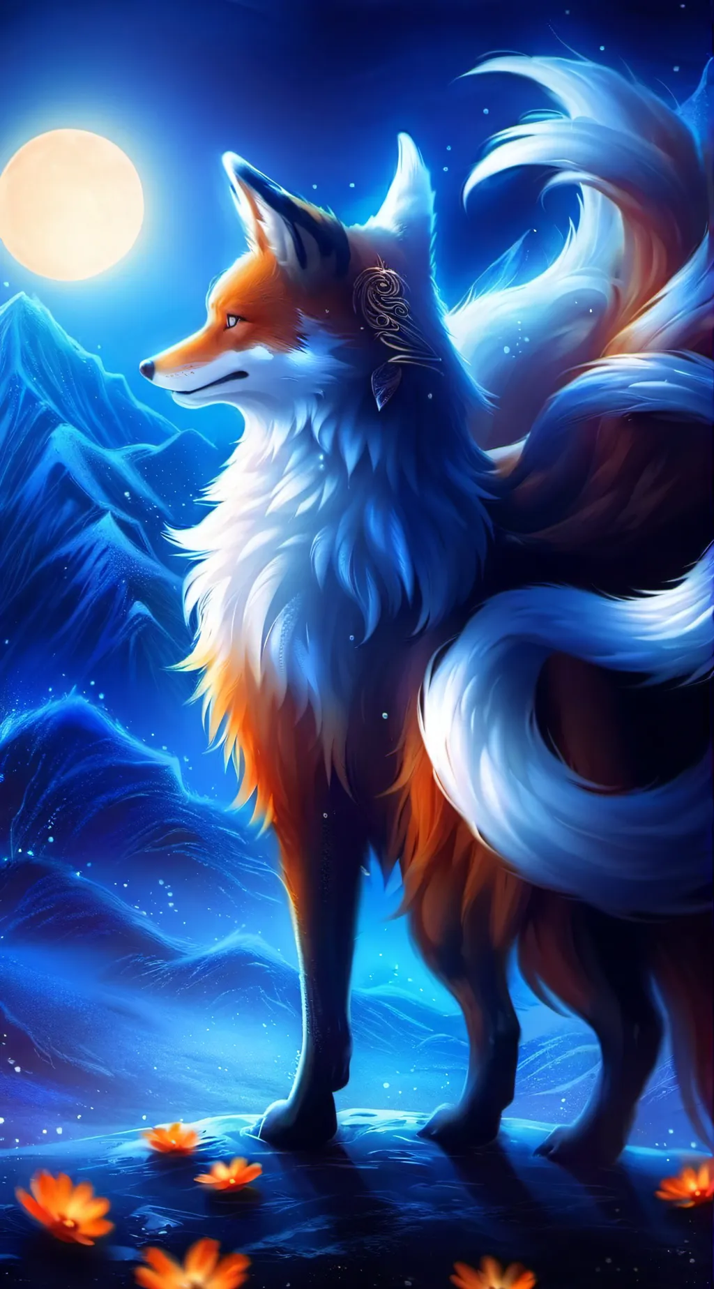 ai character: ninetailedfox background