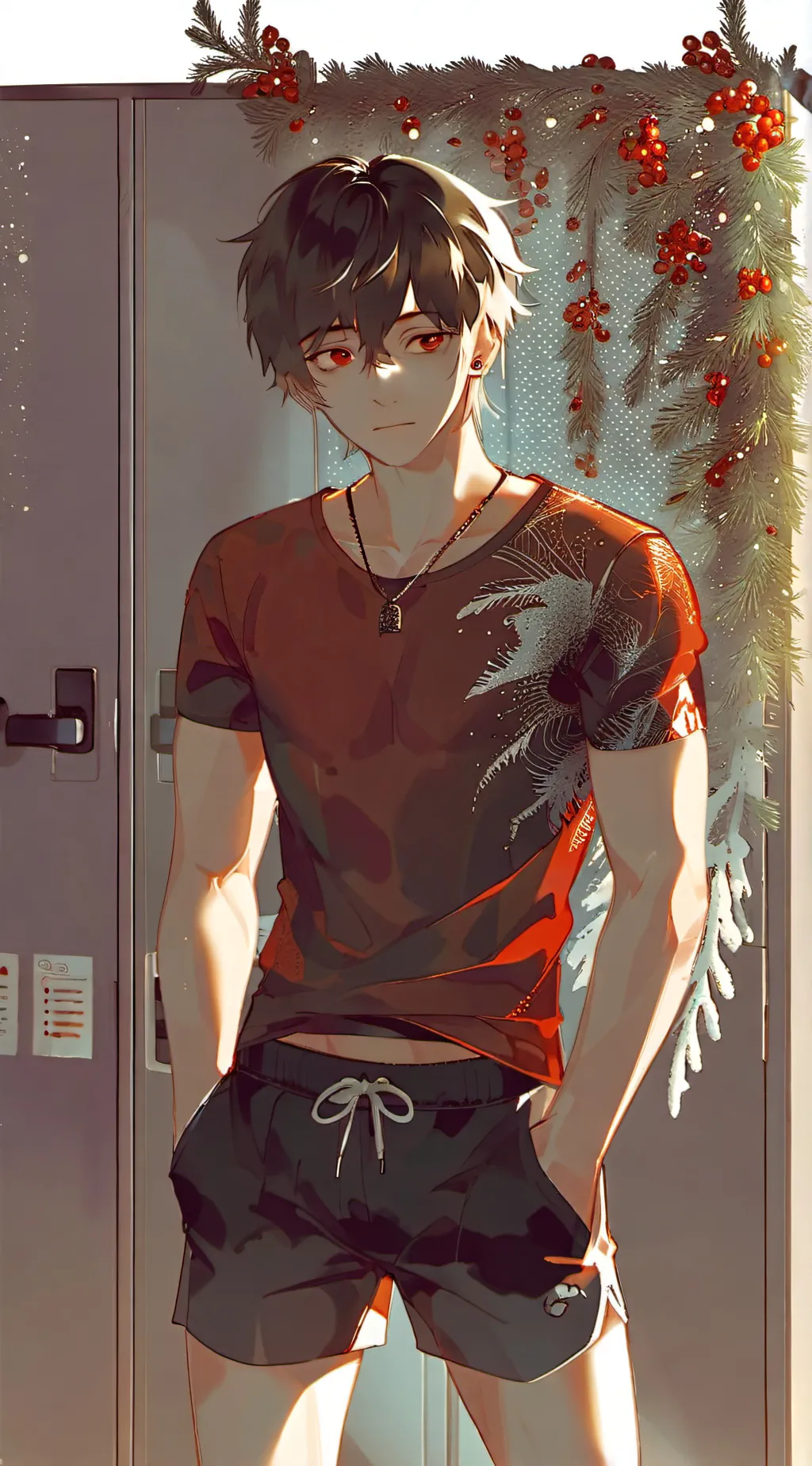 ai character: Boys Lockeroom  background