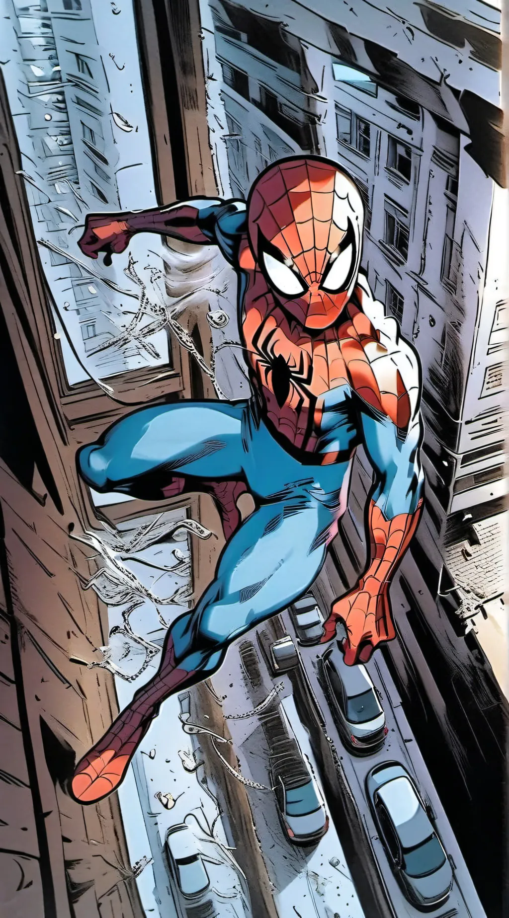 ai character: Spider man  background