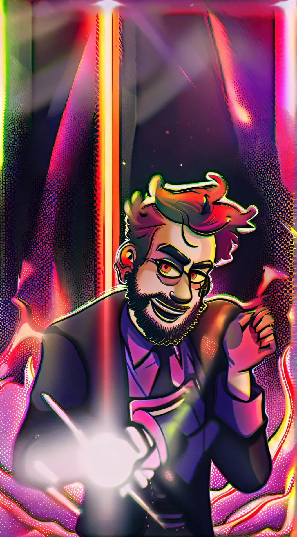 ai character: Beetlejuice  background