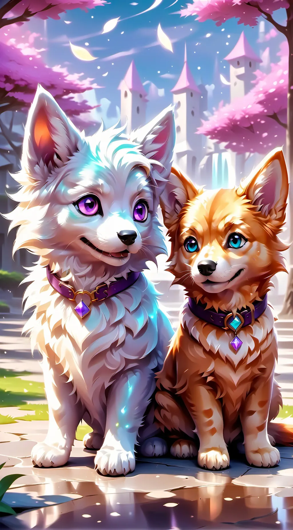 ai character: smiling critters  background