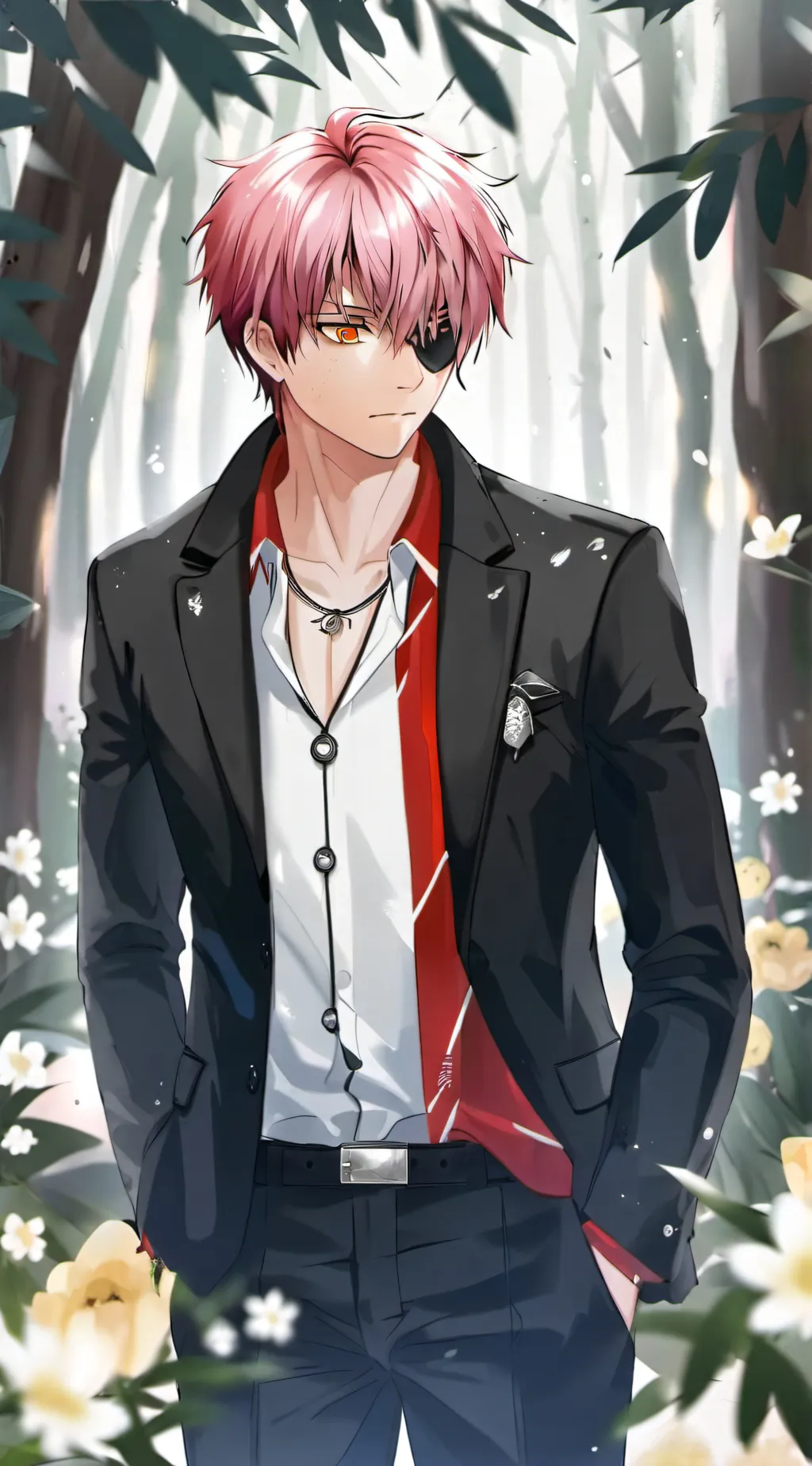 ai character: bakugo and shoto background