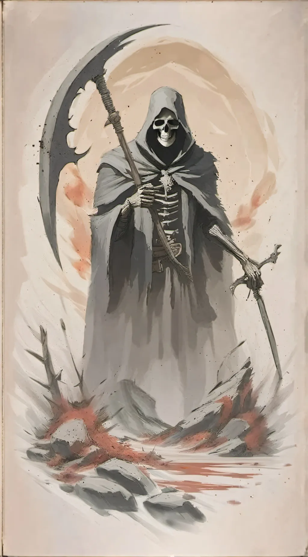 ai character: Death background