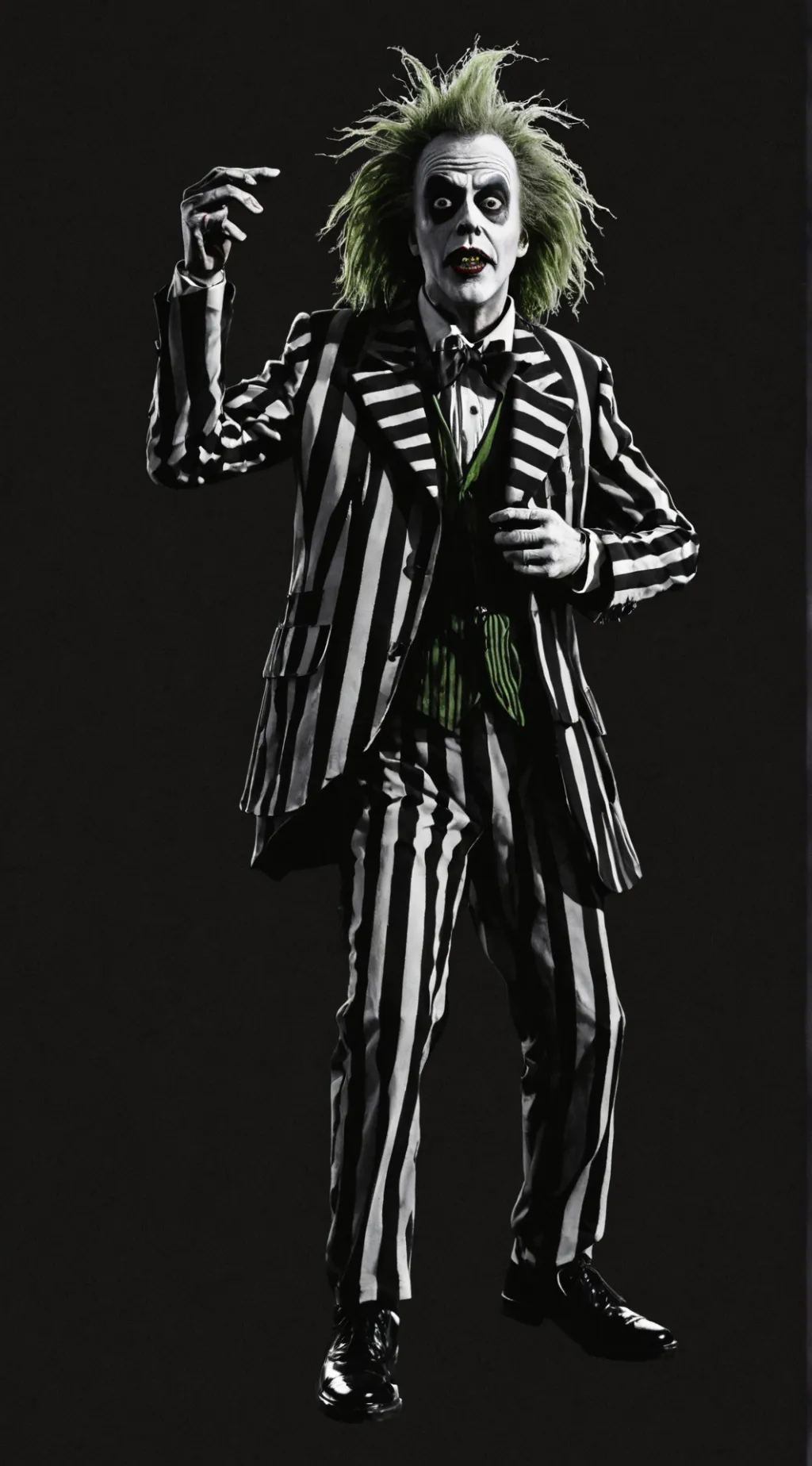 ai character: Beetlejuice  background