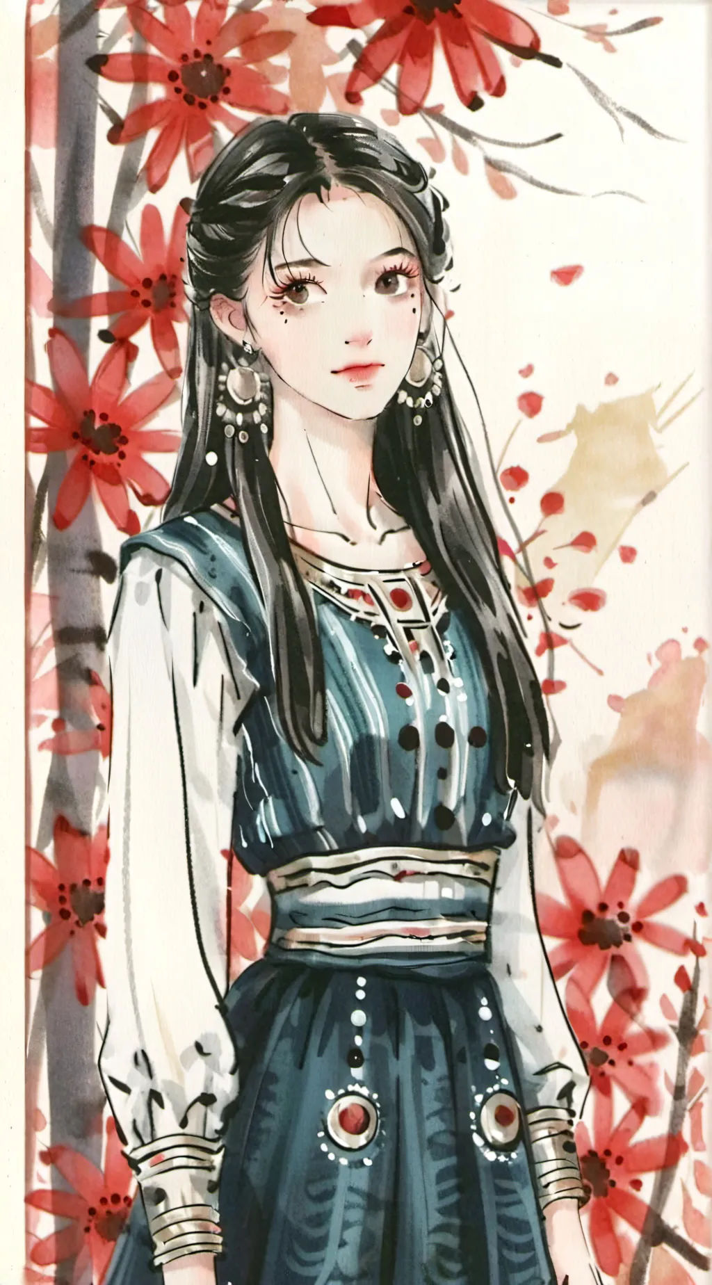 ai character: Princess of color background