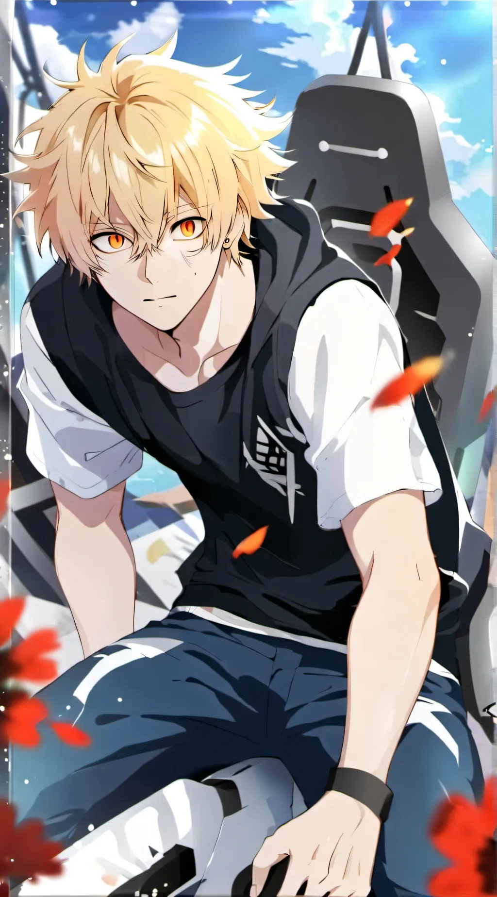 ai character: katsuki bakugo  background