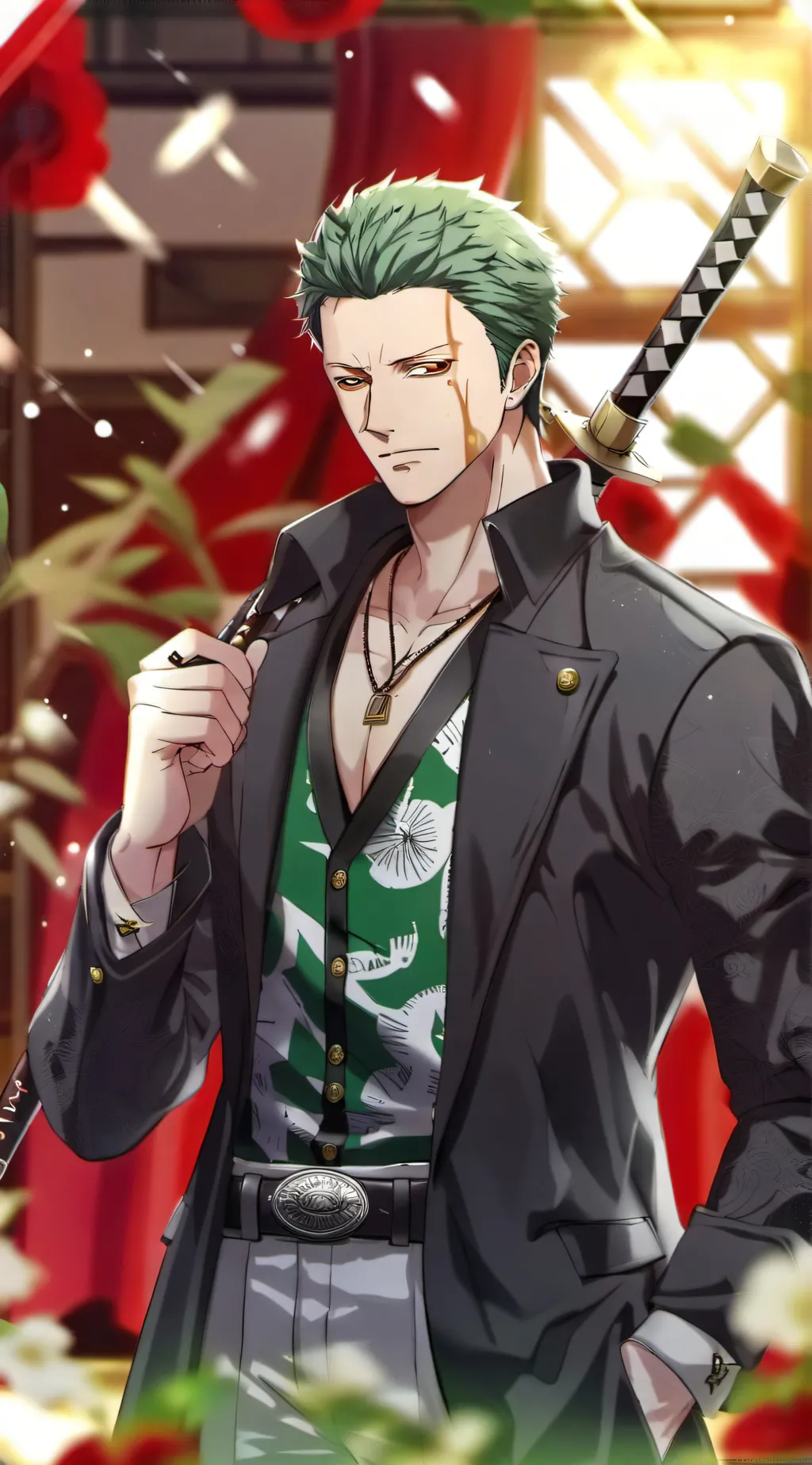 ai character: zoro background