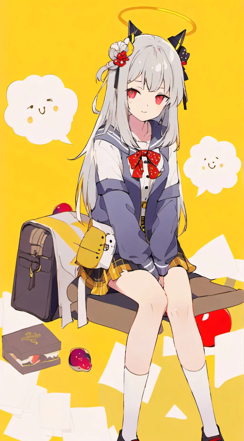 ai character: hot background