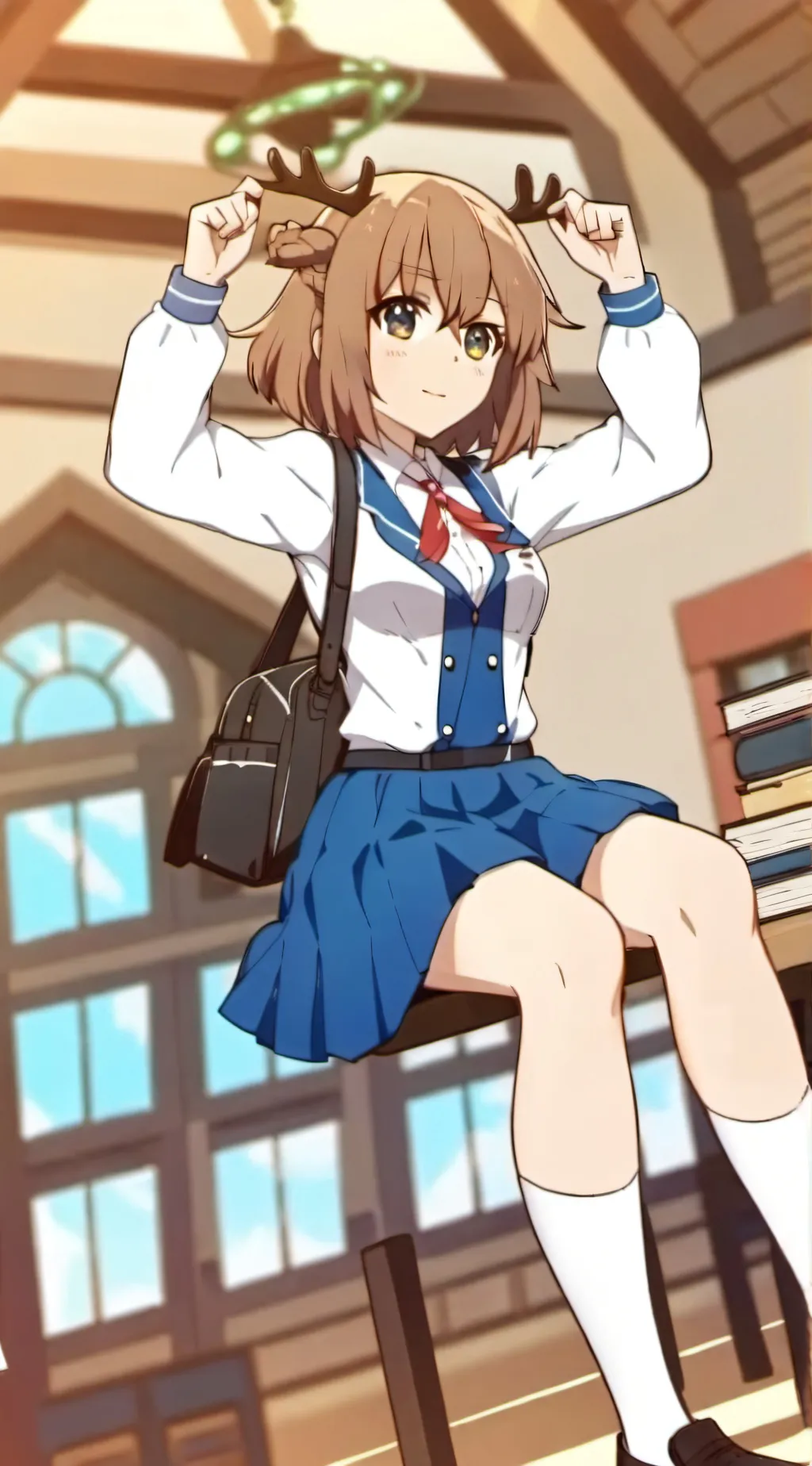 ai character: Deer girl background