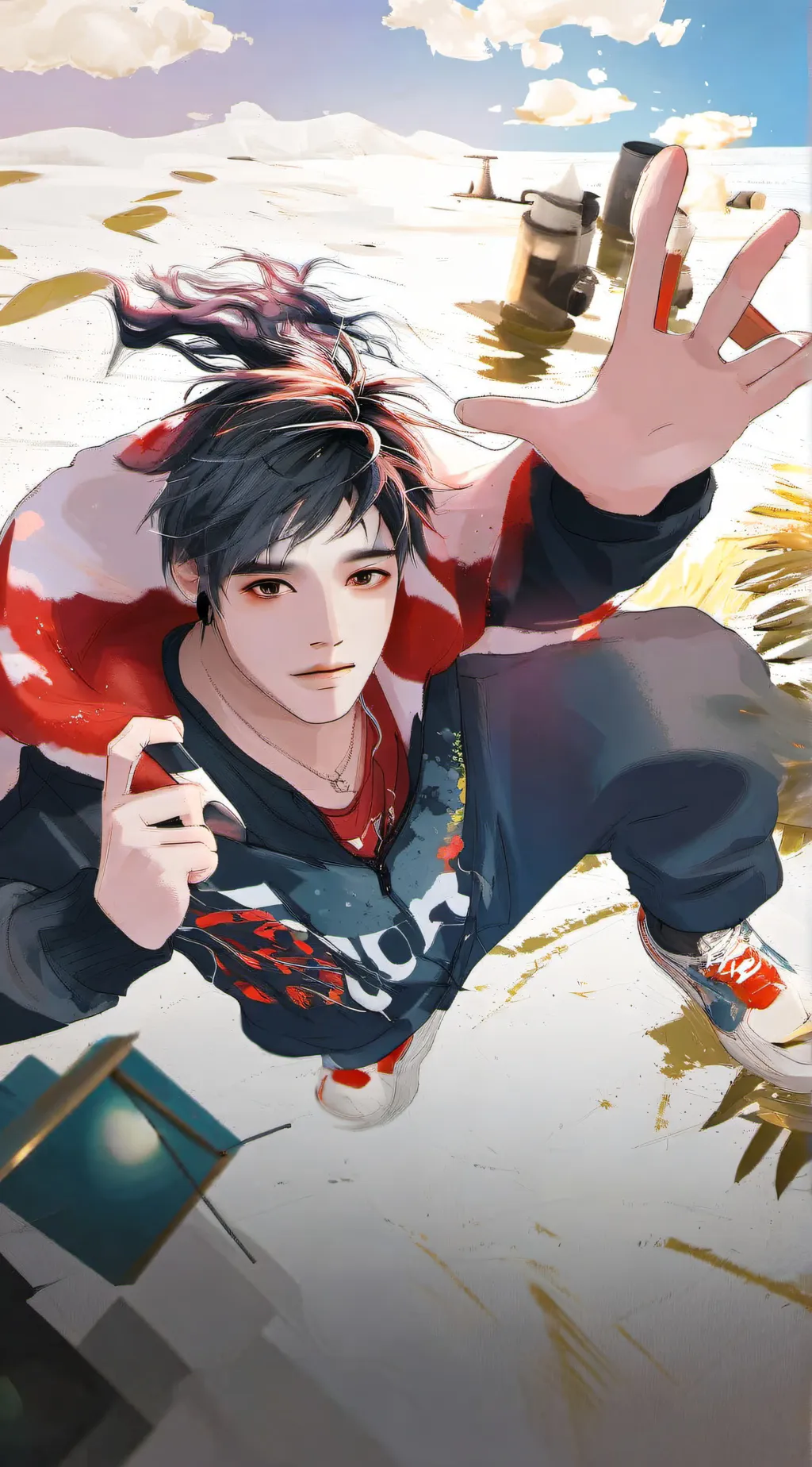 ai character: MC fly background