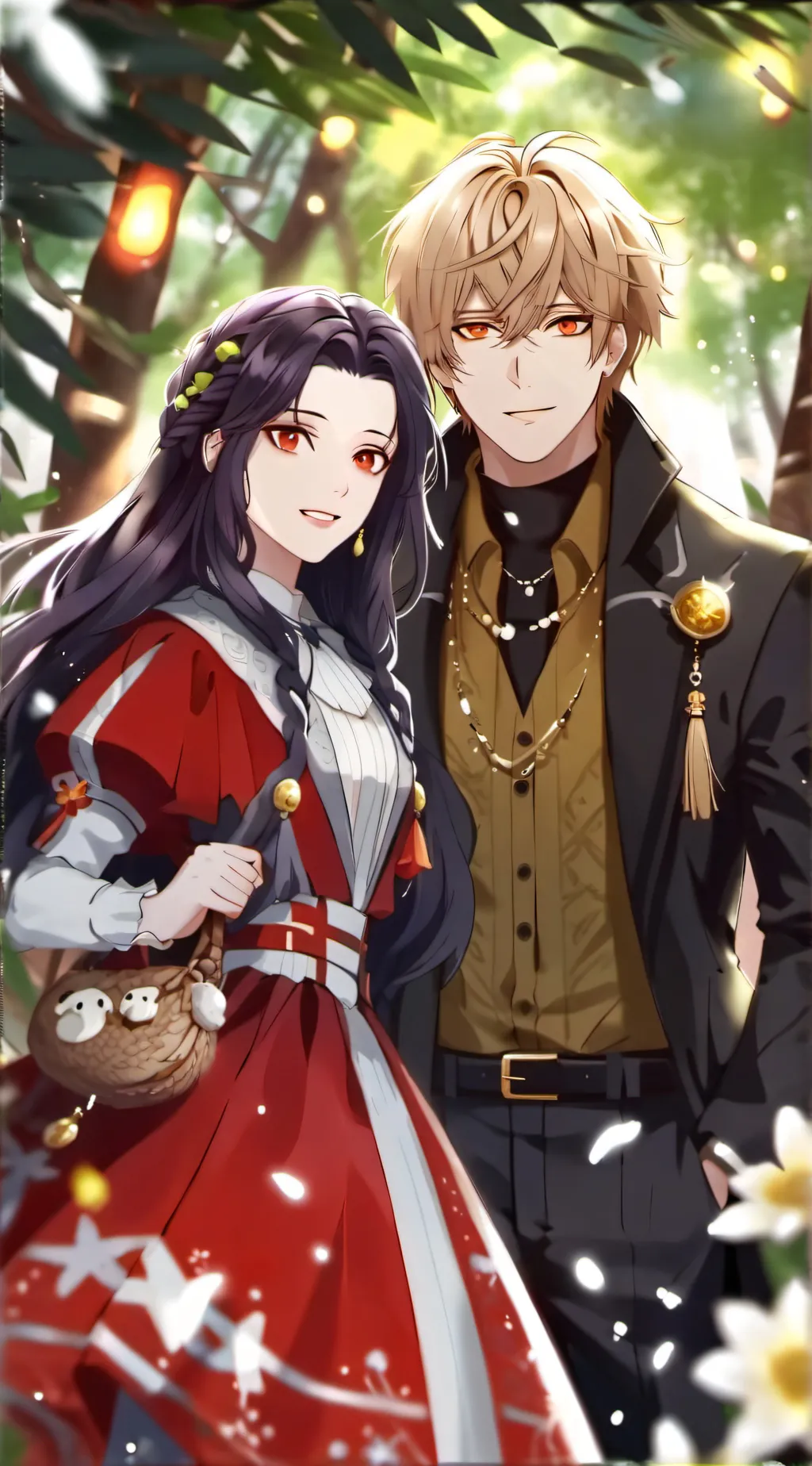 ai character: Emma and Jackson  background