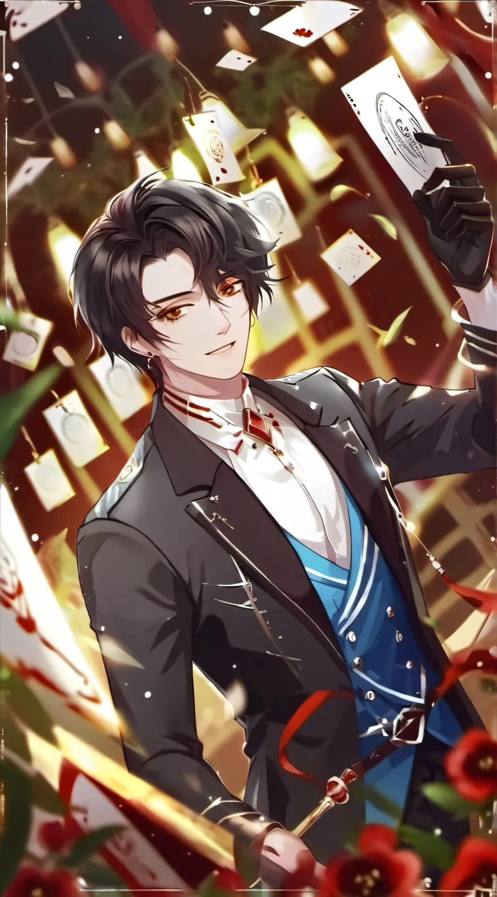 ai character: Aston  background