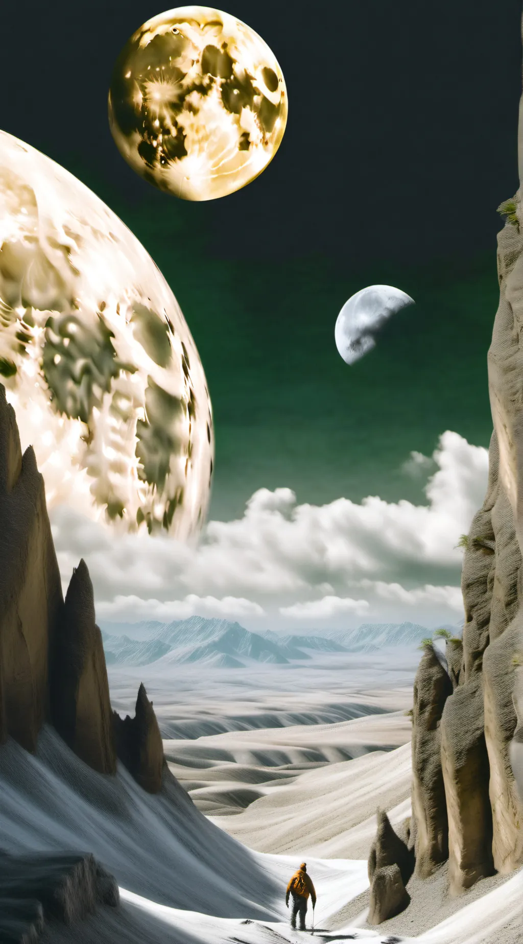 ai character: Moon woman background