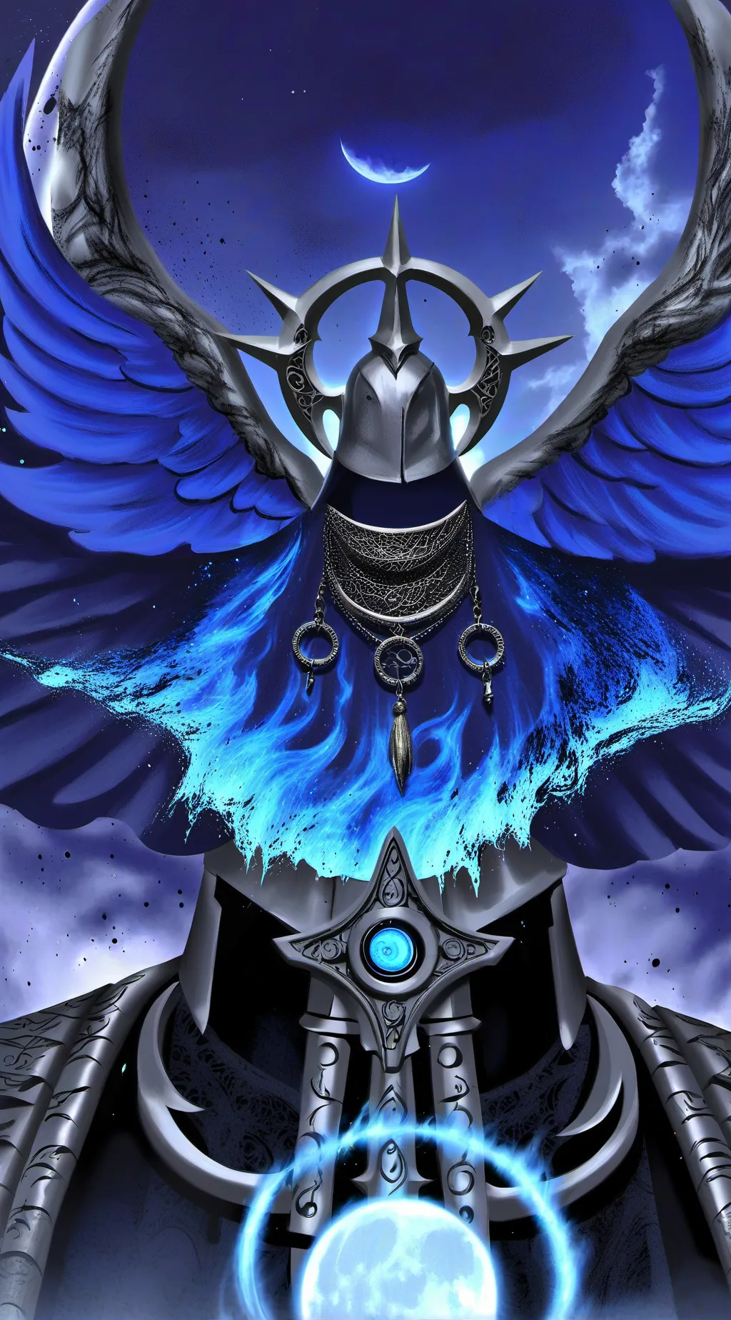 ai character: moon background